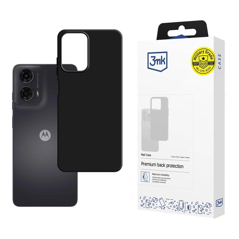 3mk matt skal till Motorola Moto G24 – Svart