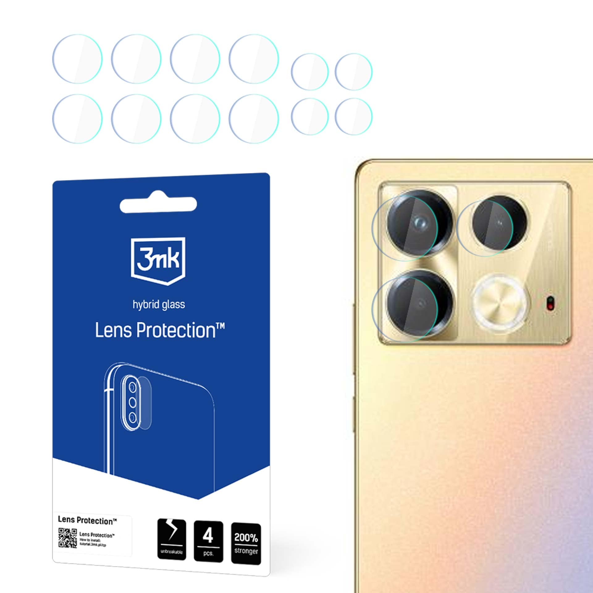3mk Lens Protection™ hybridkameraglas för Infinix Note 40 – klart