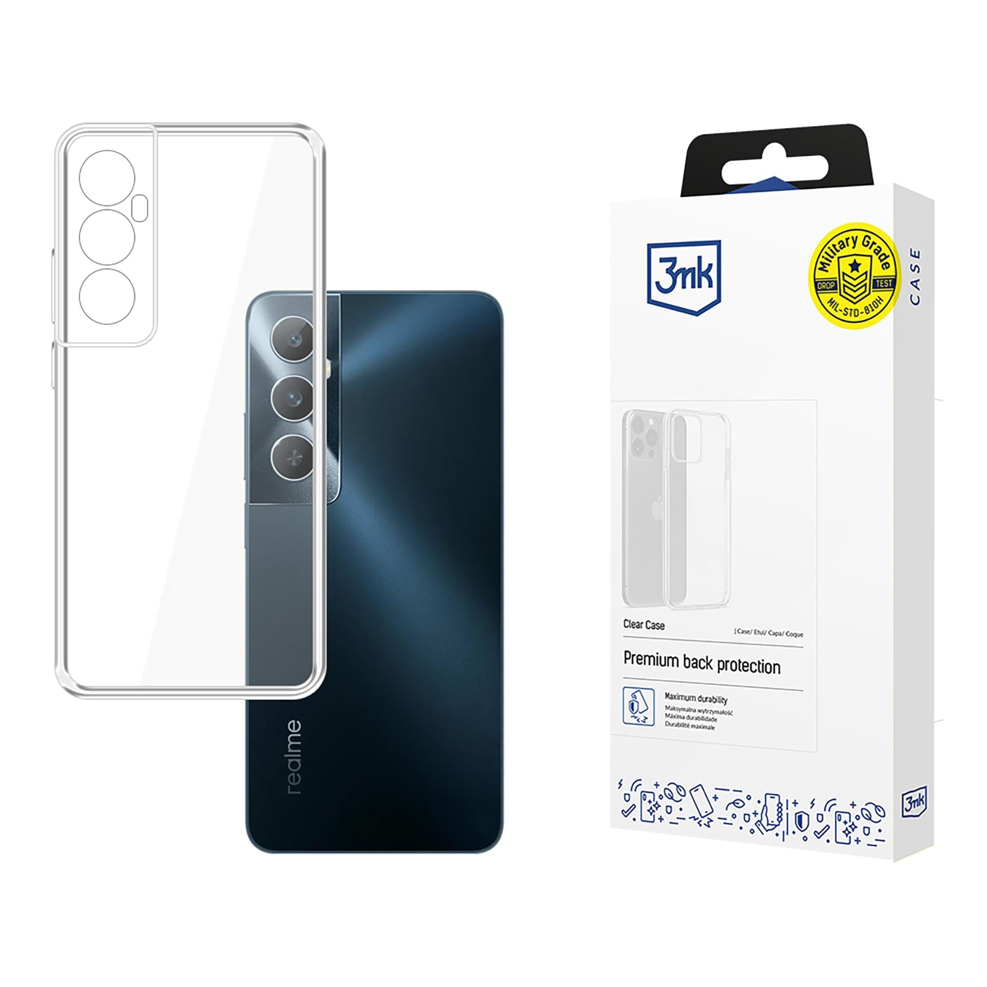 3mk genomskinligt skal till Realme C65 – transparent