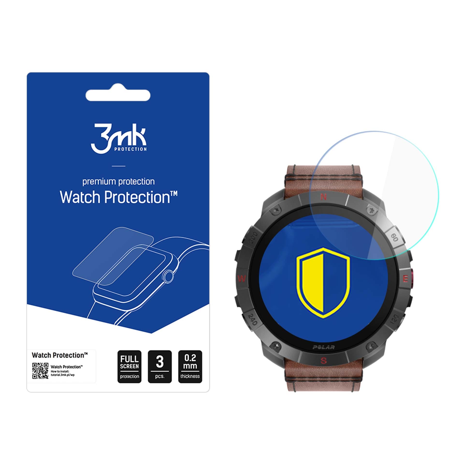 Härdat glas – 3mk Watch Protection FlexibleGlass till Polar Grit X2 Pro