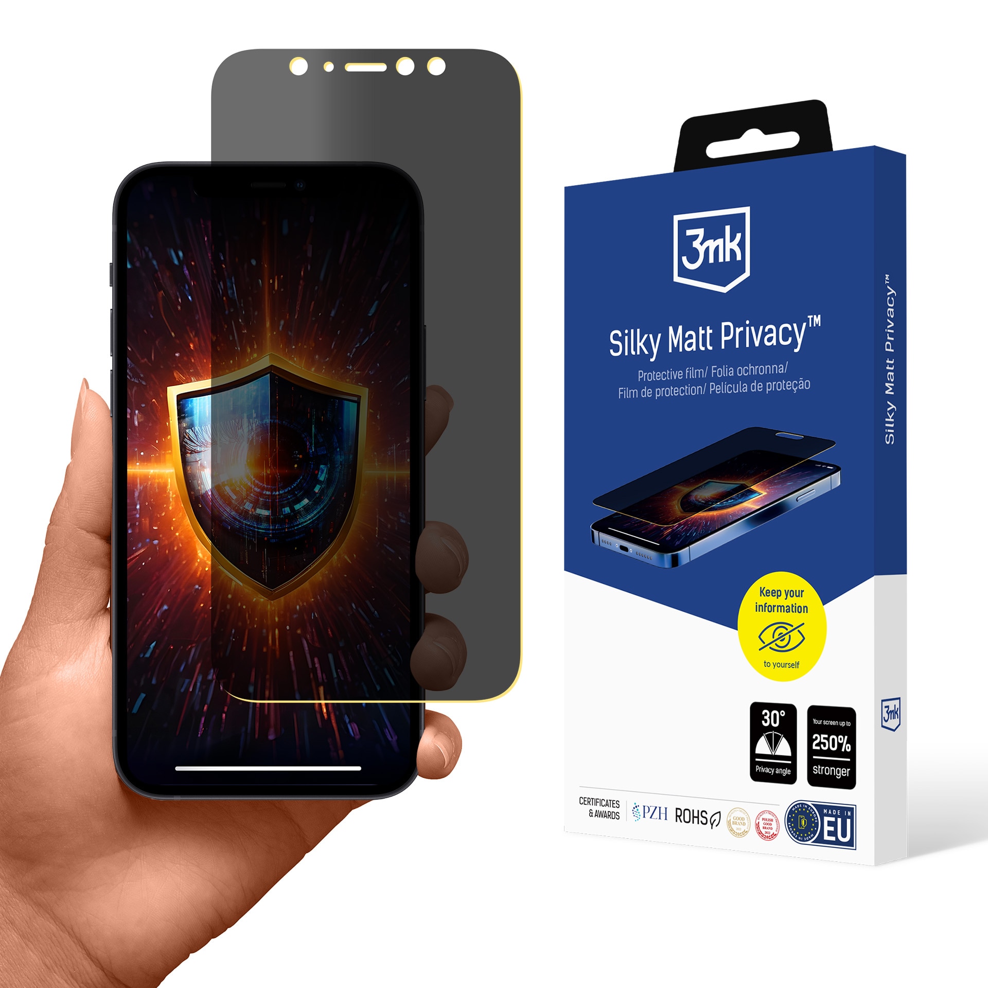 Sekretessskyddsfilm 3mk Silky Matt Privacy för Apple iPhone 12 Mini