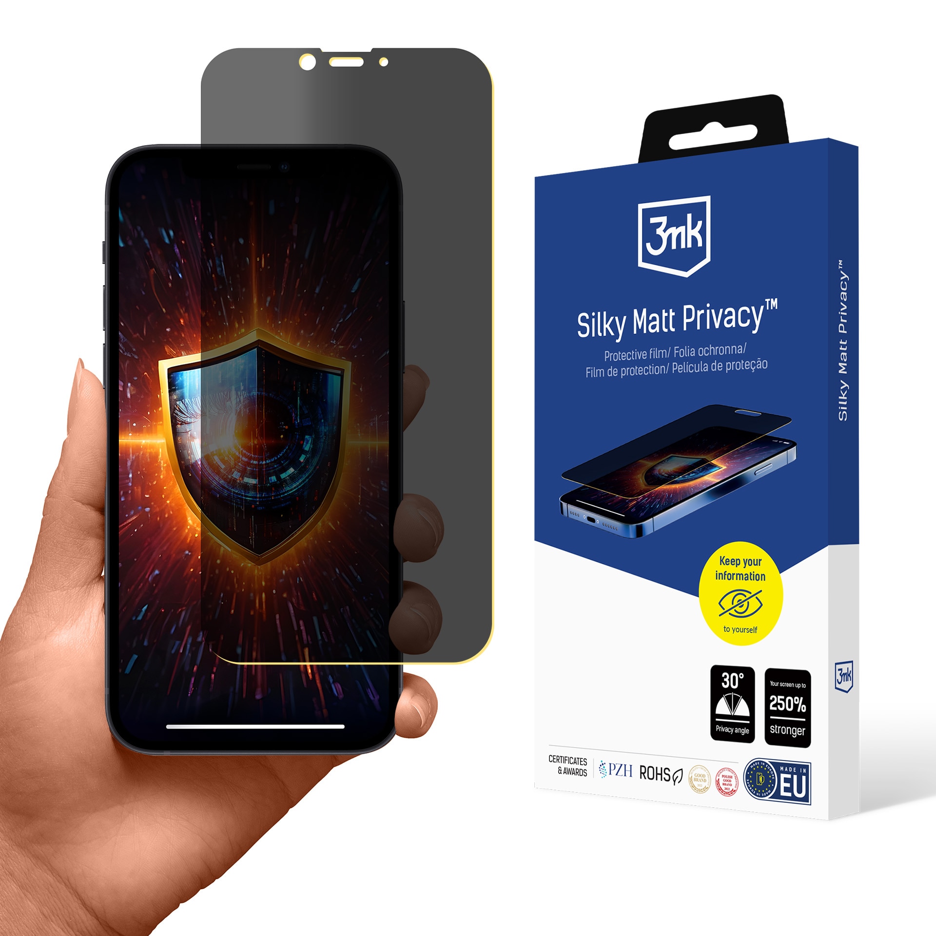 Insynsskydd, matt 3mk Silky Matt Privacy för iPhone 13 Pro Max