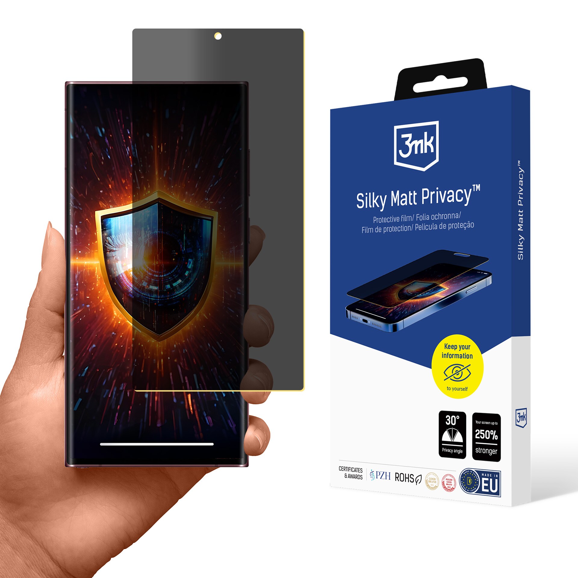 3mk Silky Matt – integritetsskyddande matt skyddsfilm för Samsung Galaxy S22 Ultra 5G
