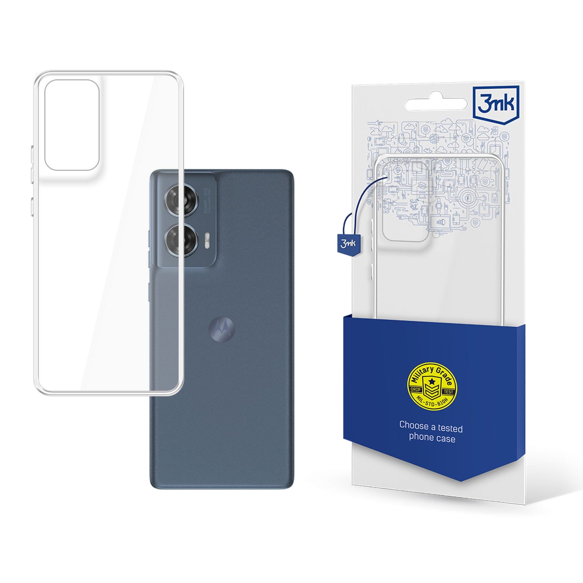 3mk genomskinligt skal till Motorola Moto Edge 50 Fusion – transparent