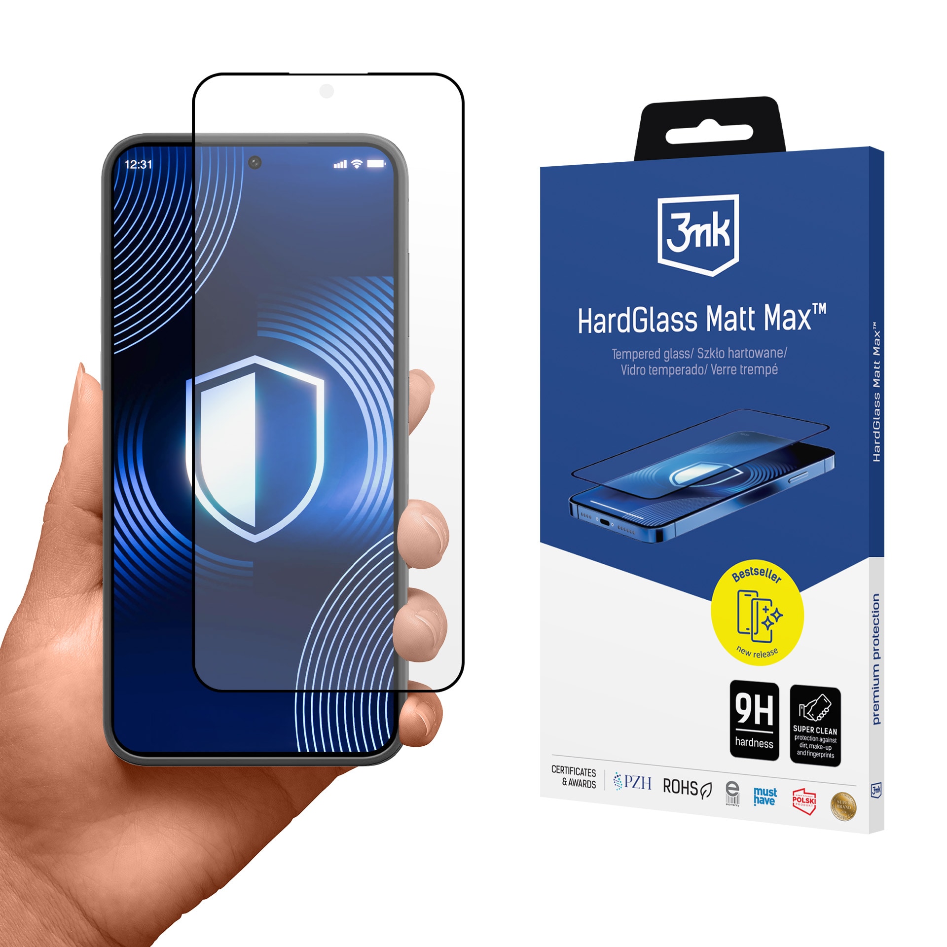 Matt härdat glas 3mk HardGlass Matt Max till Samsung Galaxy S24+