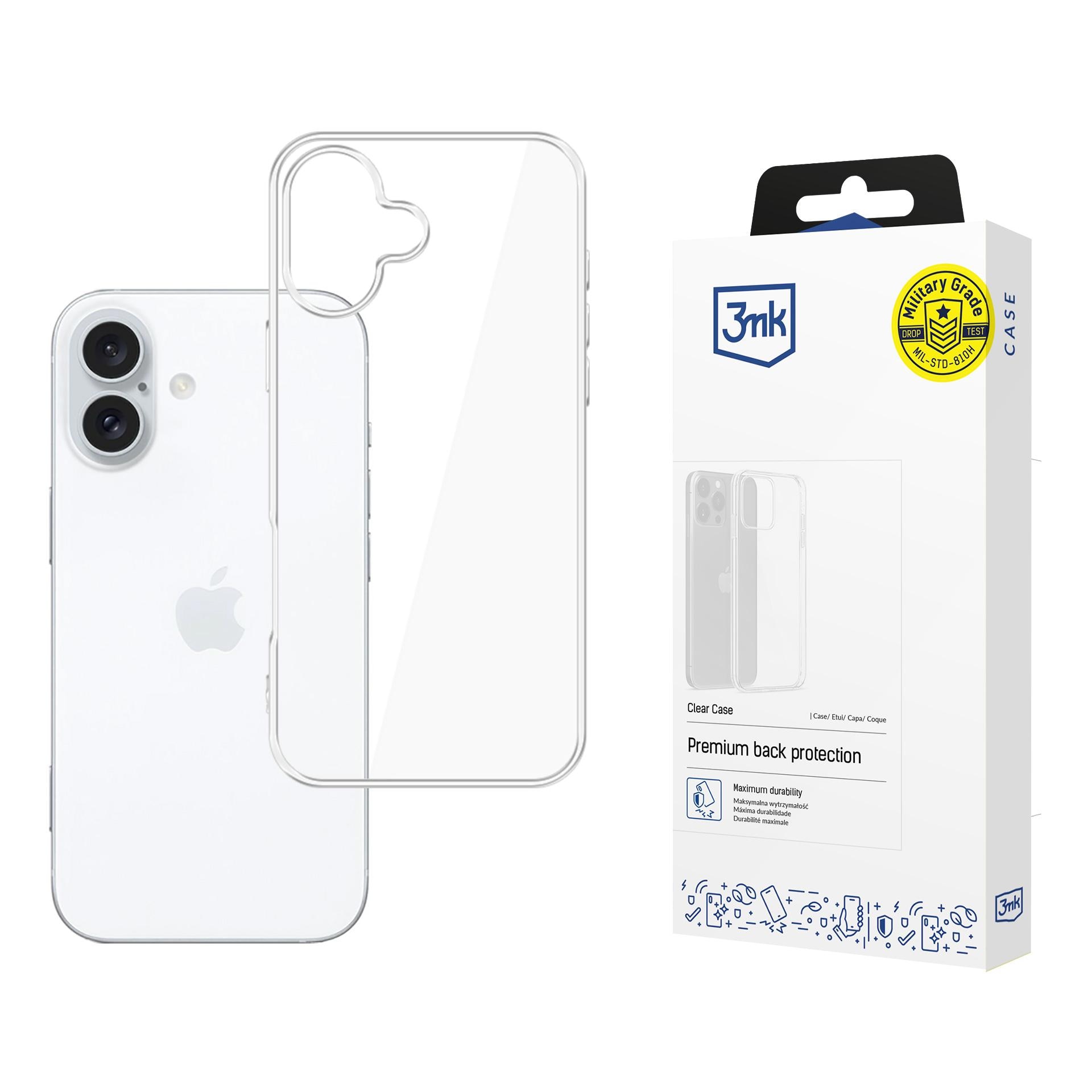 3mk genomskinligt skal för iPhone 16 – transparent