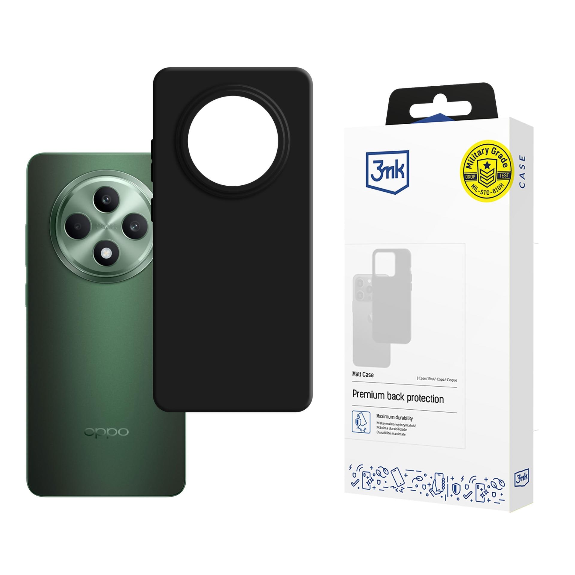 3mk matt skal till Oppo Reno 12 F\FS – svart