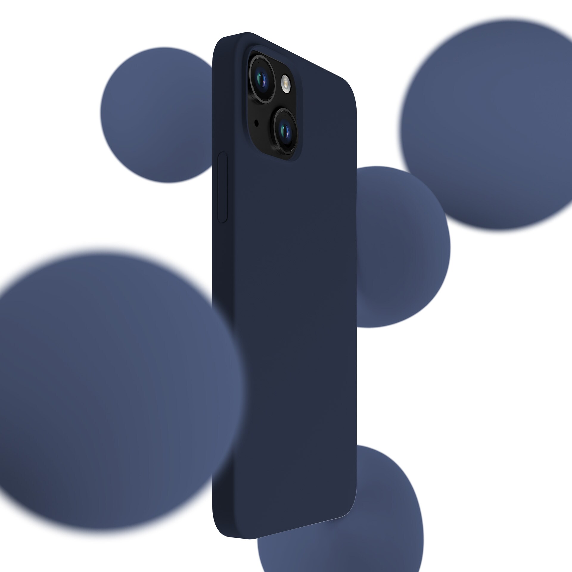 3mk silikoneetui til iPhone 15 Plus – marineblå