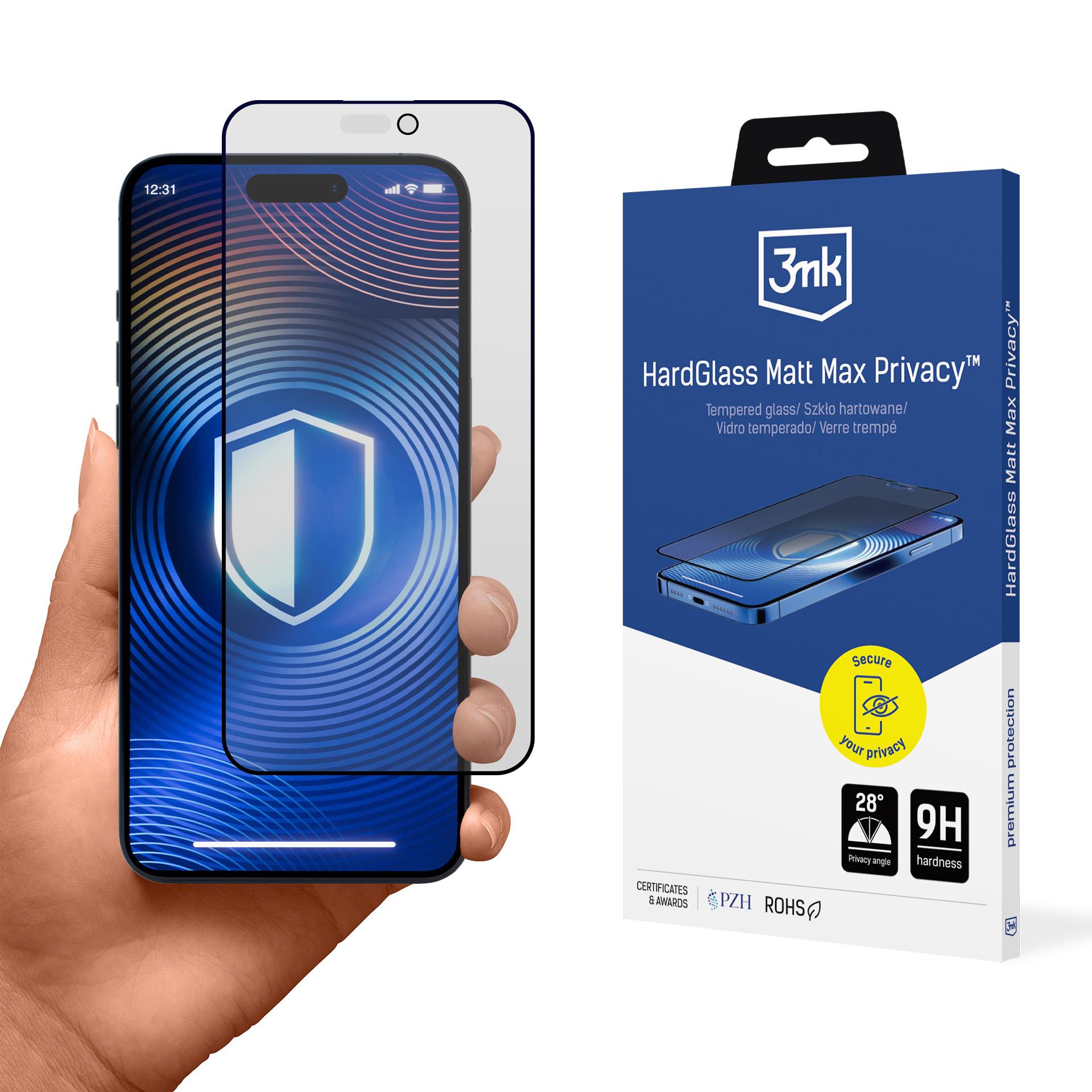 Härdat glas 3mk Hardglass Matt – maximal integritet för Apple iPhone 14 Pro