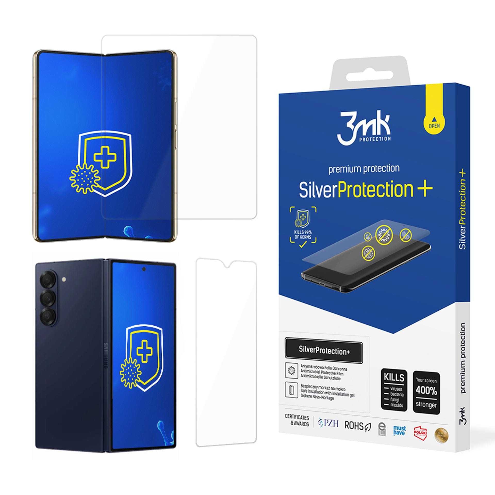 Antibakteriell skyddsfilm 3mk SilverProtection+ Folded Edition för Samsung Galaxy Z Fold 6