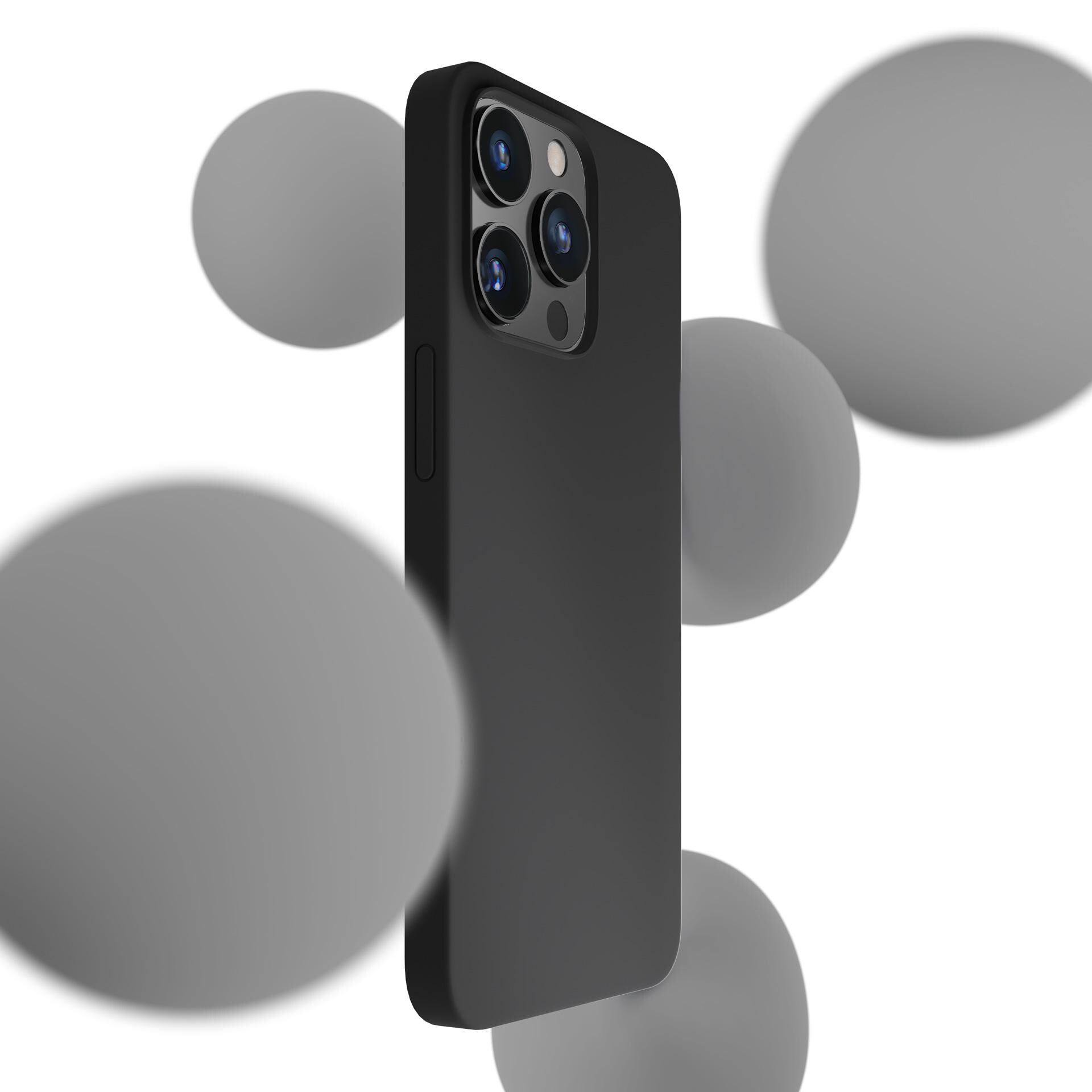 3mk silikoneetui til iPhone 16 Pro Max – sort