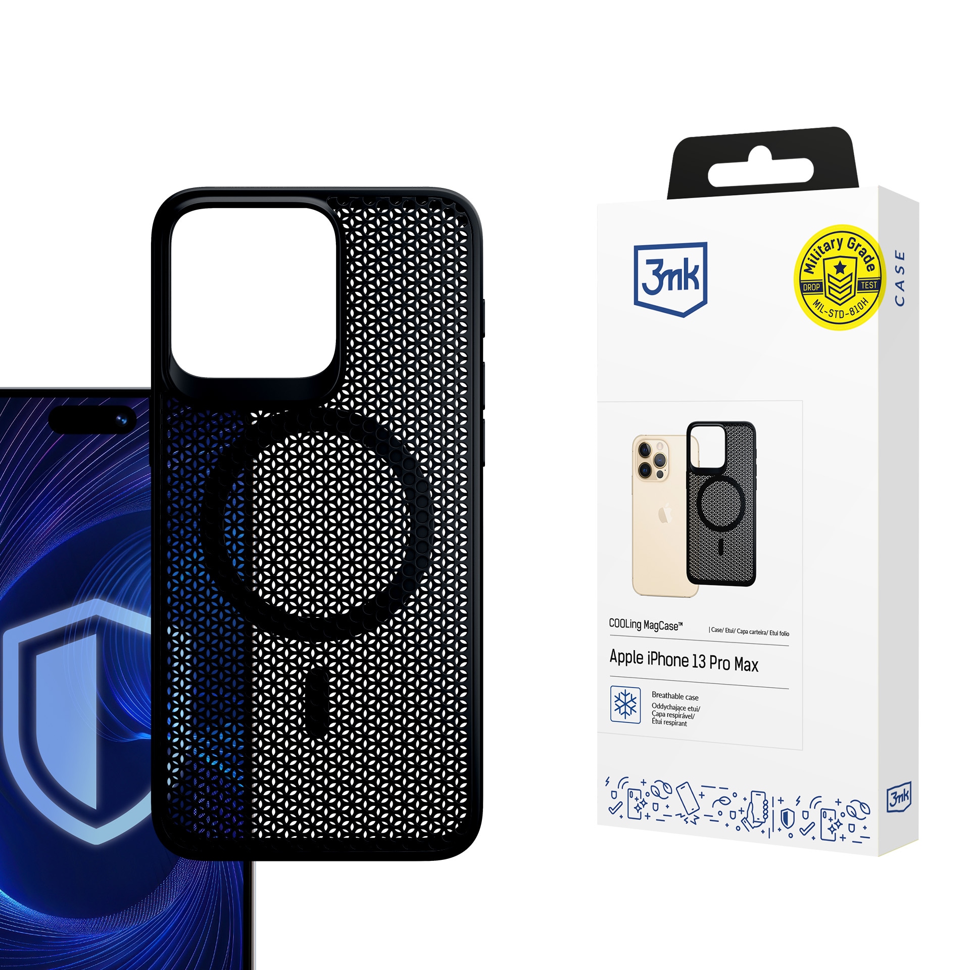3mk COOLing MagCase-fodral för Apple iPhone 13 Pro Max – Svart