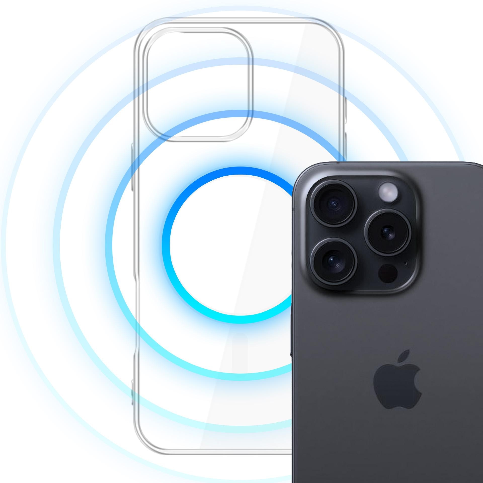 3mk Clear MagCase-etui til Apple iPhone 16 Pro Max – gennemsigtigt