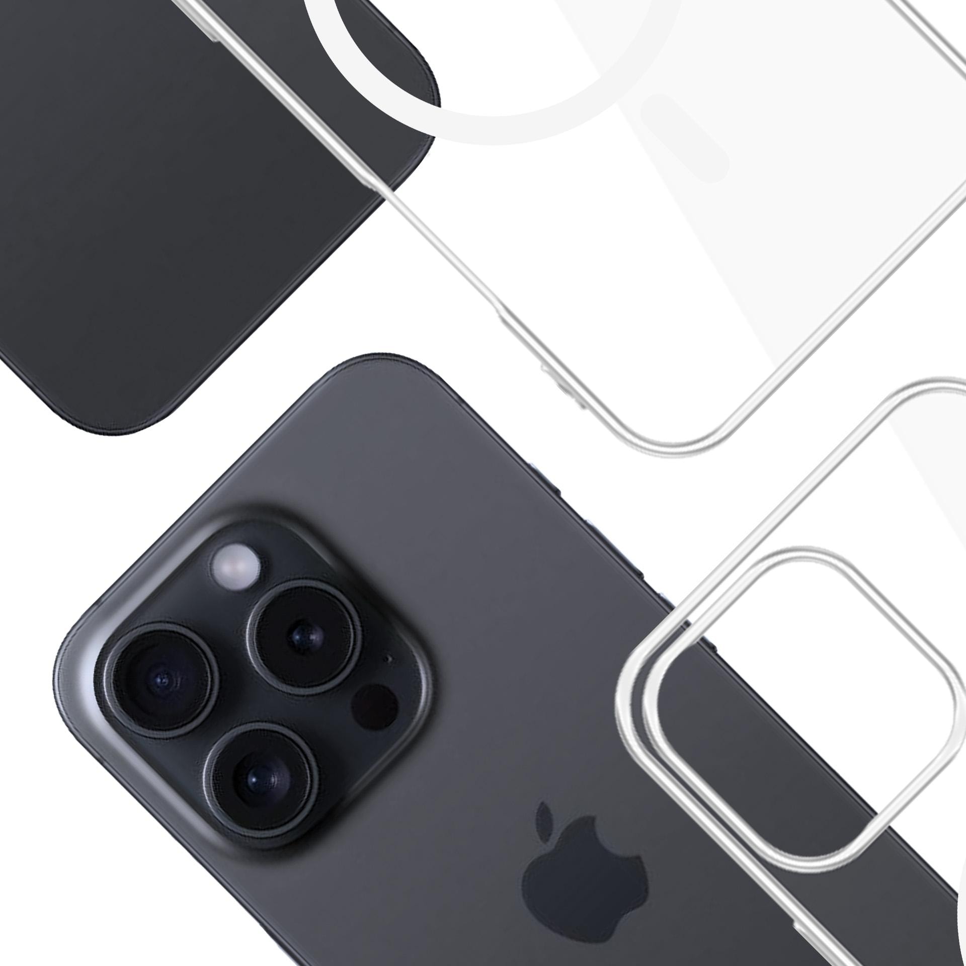 3mk Clear MagCase-etui til Apple iPhone 16 Pro Max – gennemsigtigt