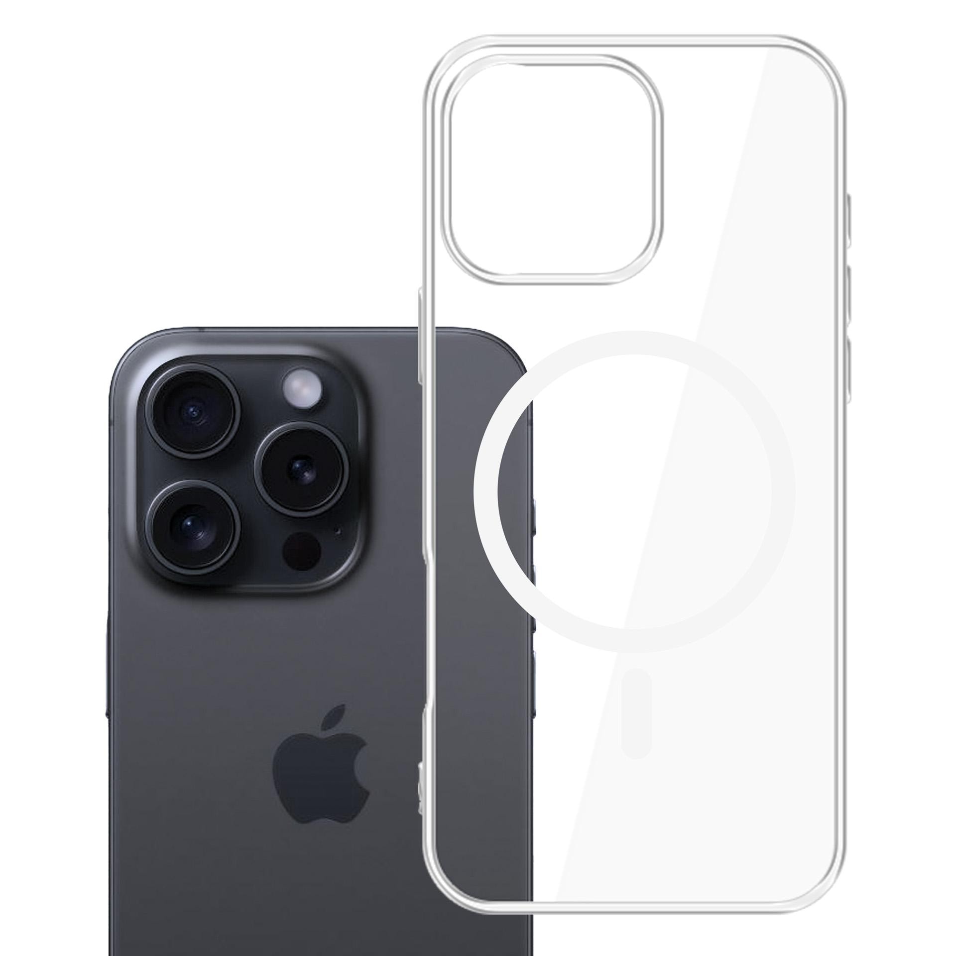 3mk Clear MagCase-etui til Apple iPhone 16 Pro Max – gennemsigtigt