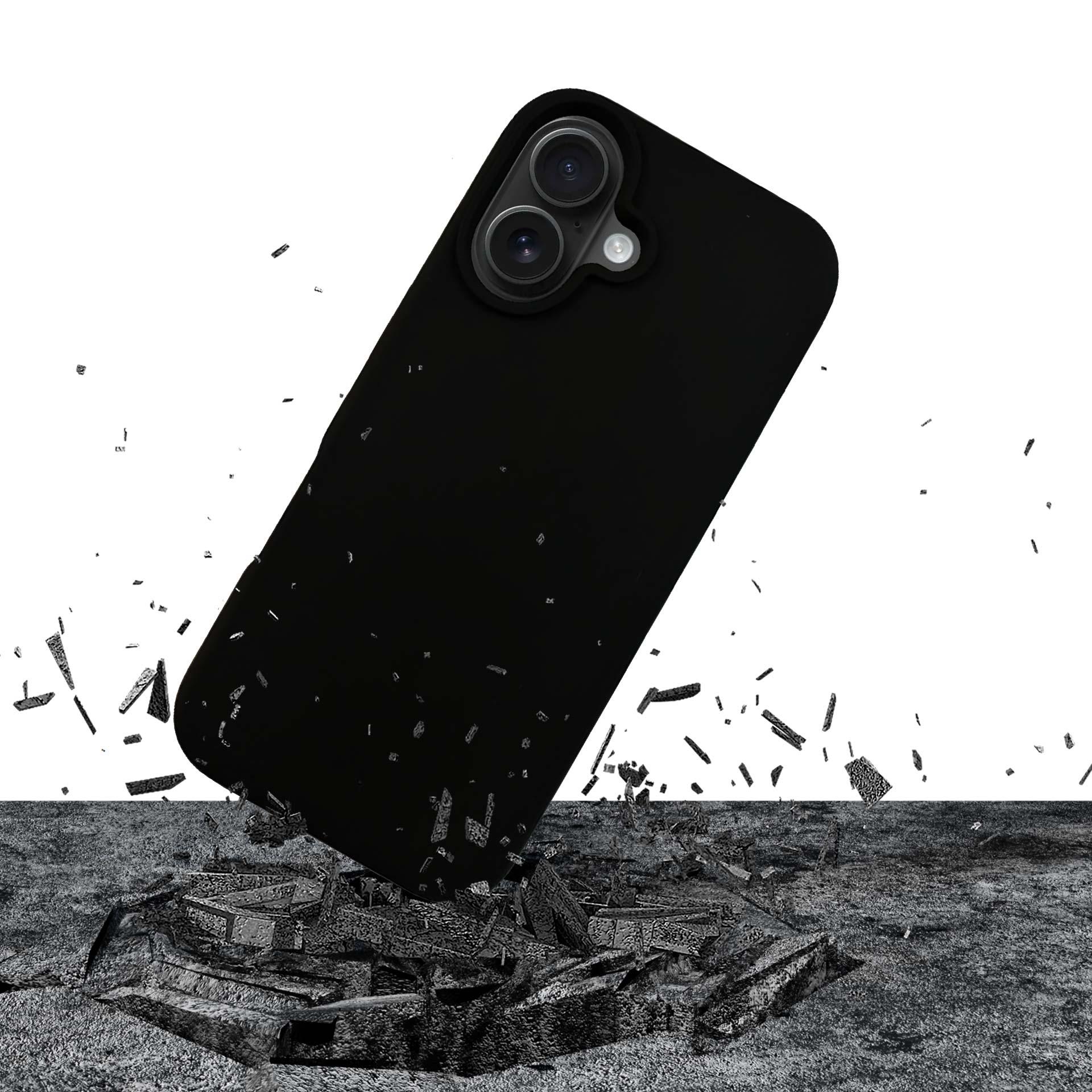3mk silikoneetui til iPhone 16 Plus – sort