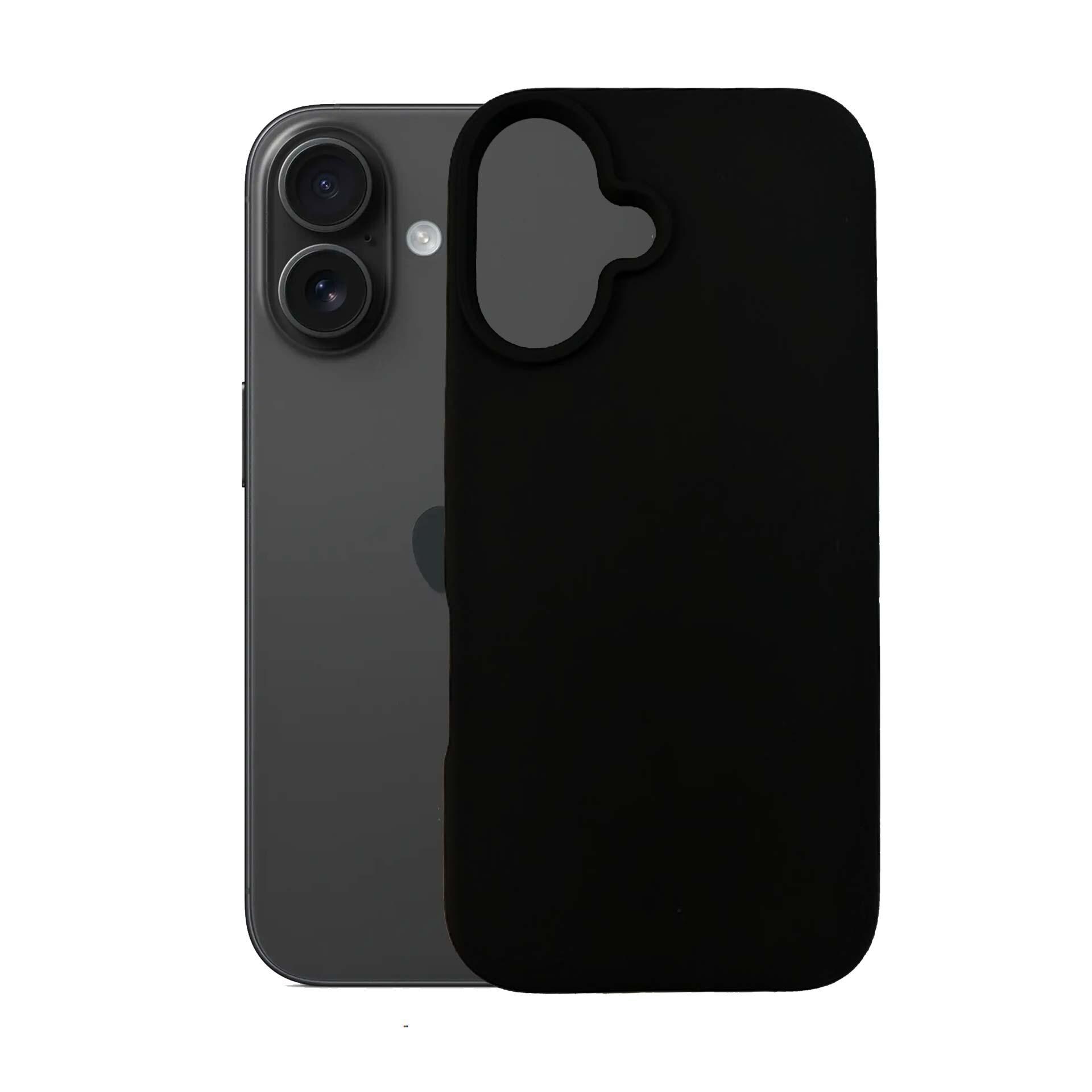 3mk silikoneetui til iPhone 16 Plus – sort