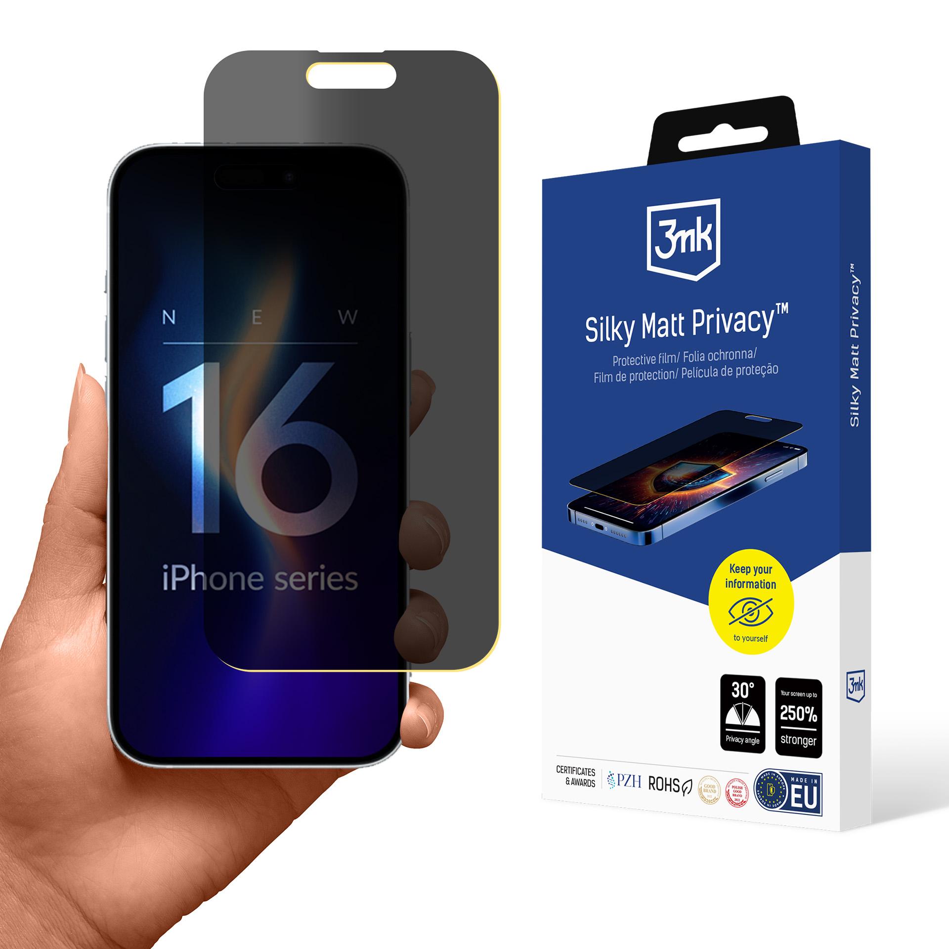 Insynsskydd 3mk Silky Matt Privacy för iPhone 16