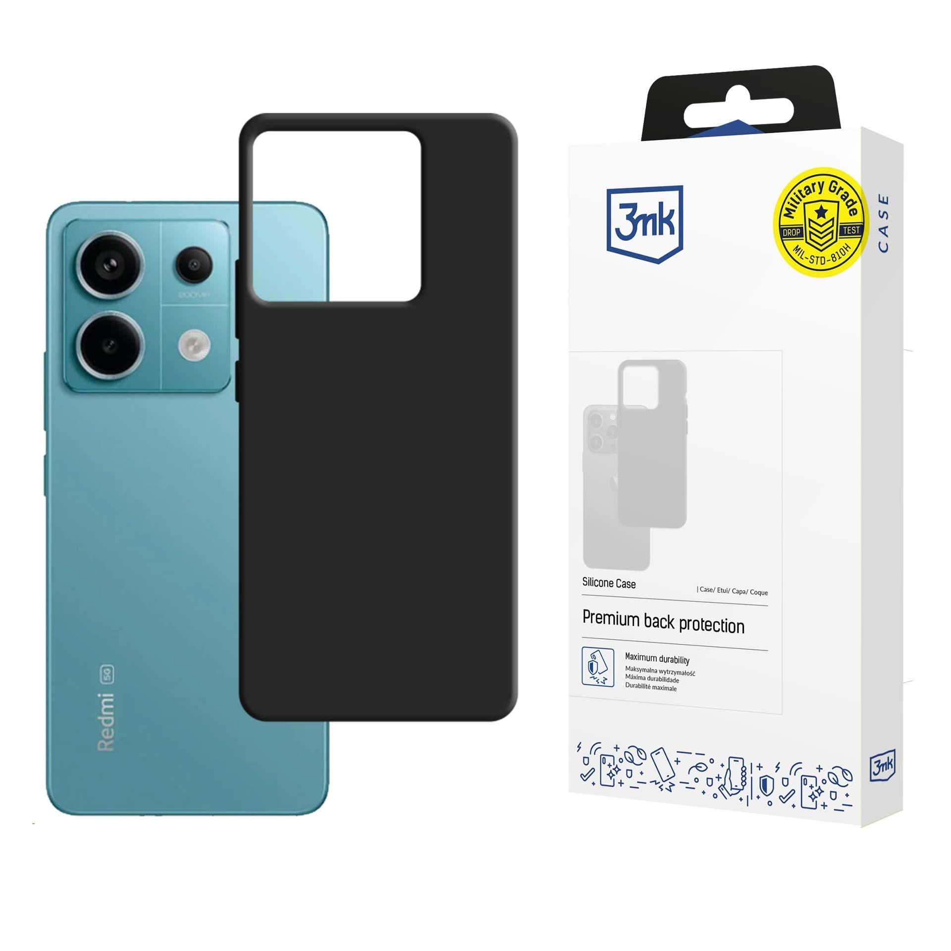 3mk silikonfodral till Xiaomi Redmi Note 13 Pro 5G – Svart