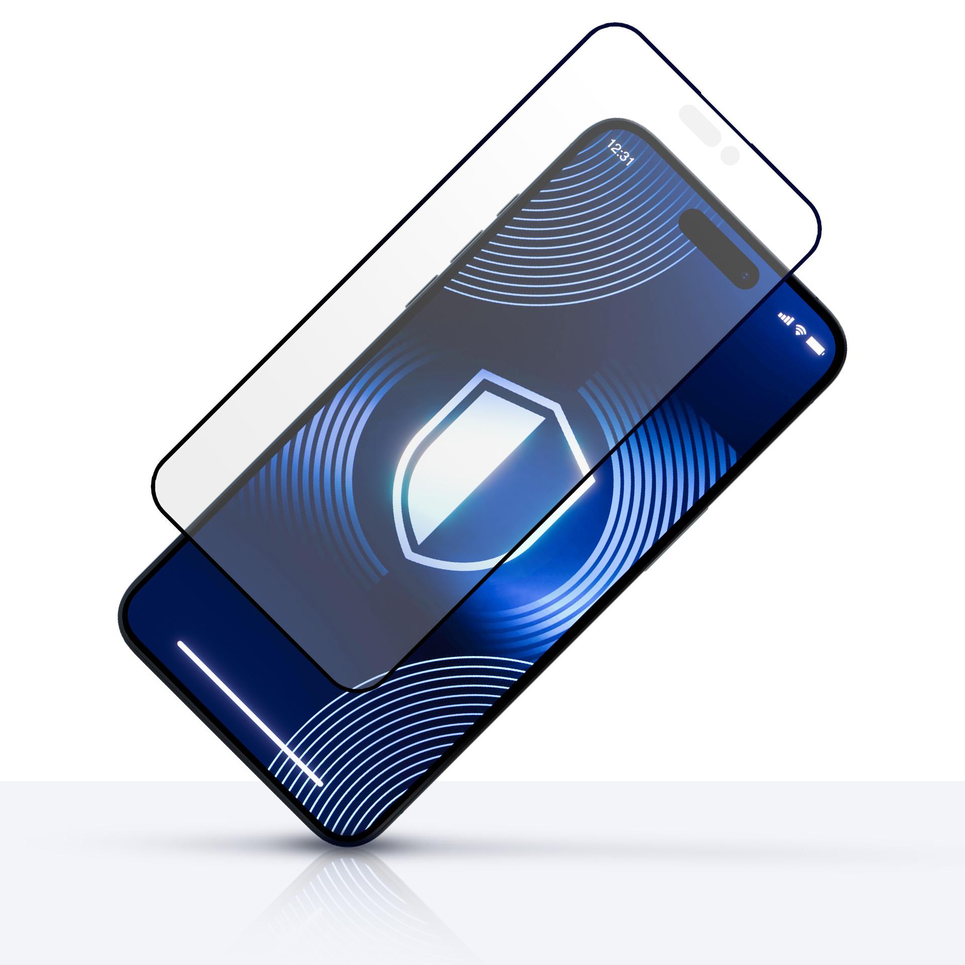 Härdat glas 3mk HardGlass Matt Max för iPhone 16 Plus