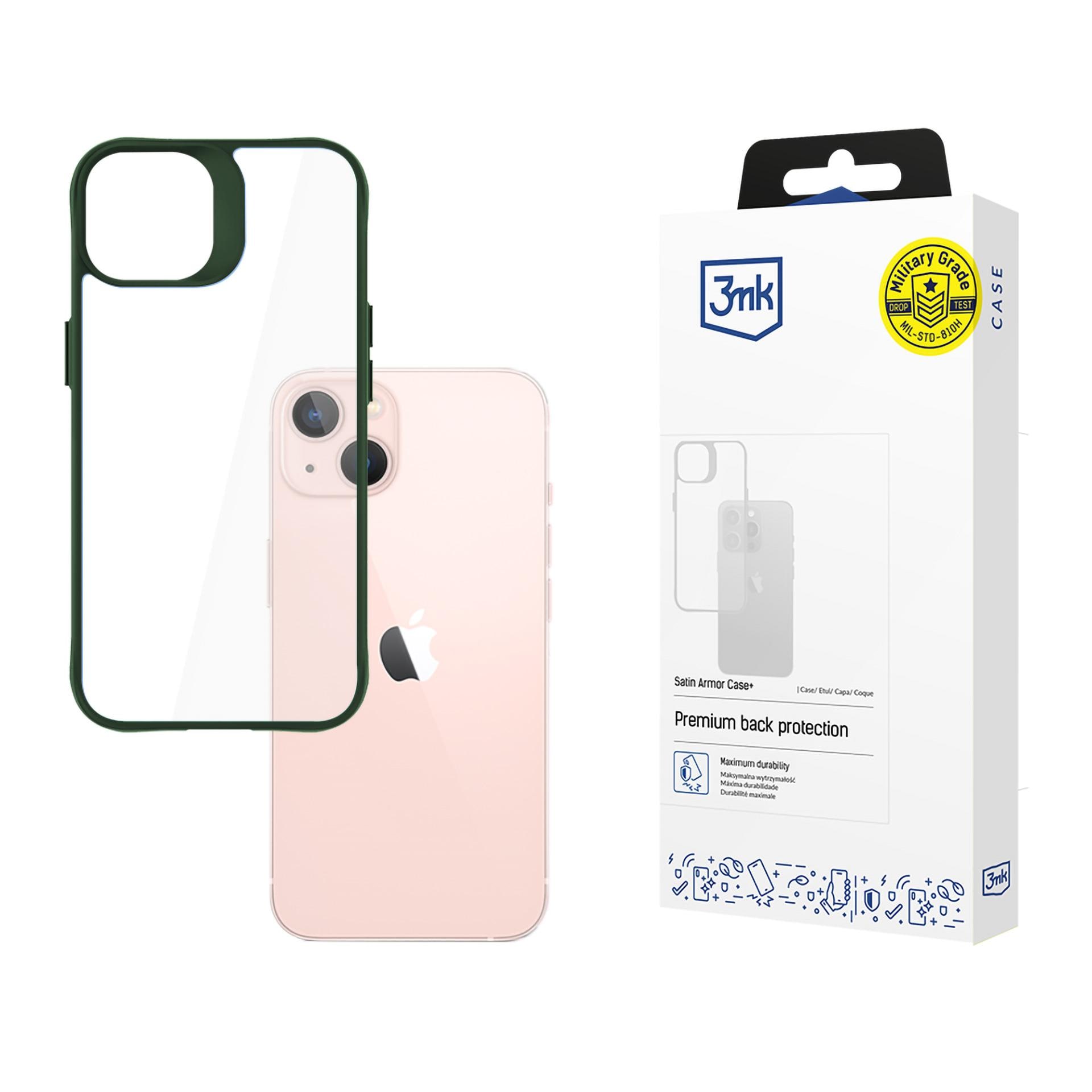 3mk Satin Armor Case+ Grön för Apple iPhone 14 – genomskinlig