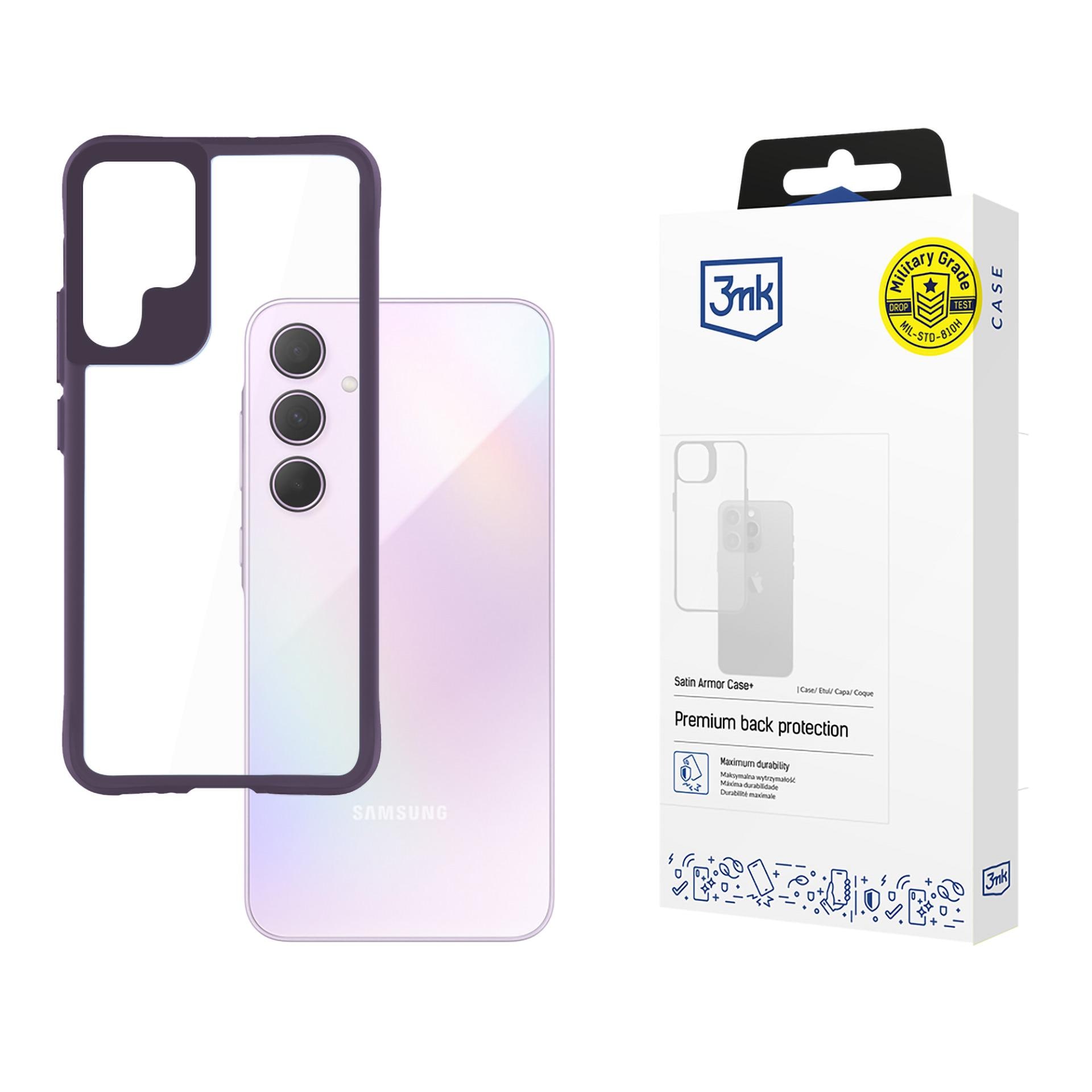 3mk Satin Armor Case+ Lila till Samsung Galaxy A35 5G – genomskinligt