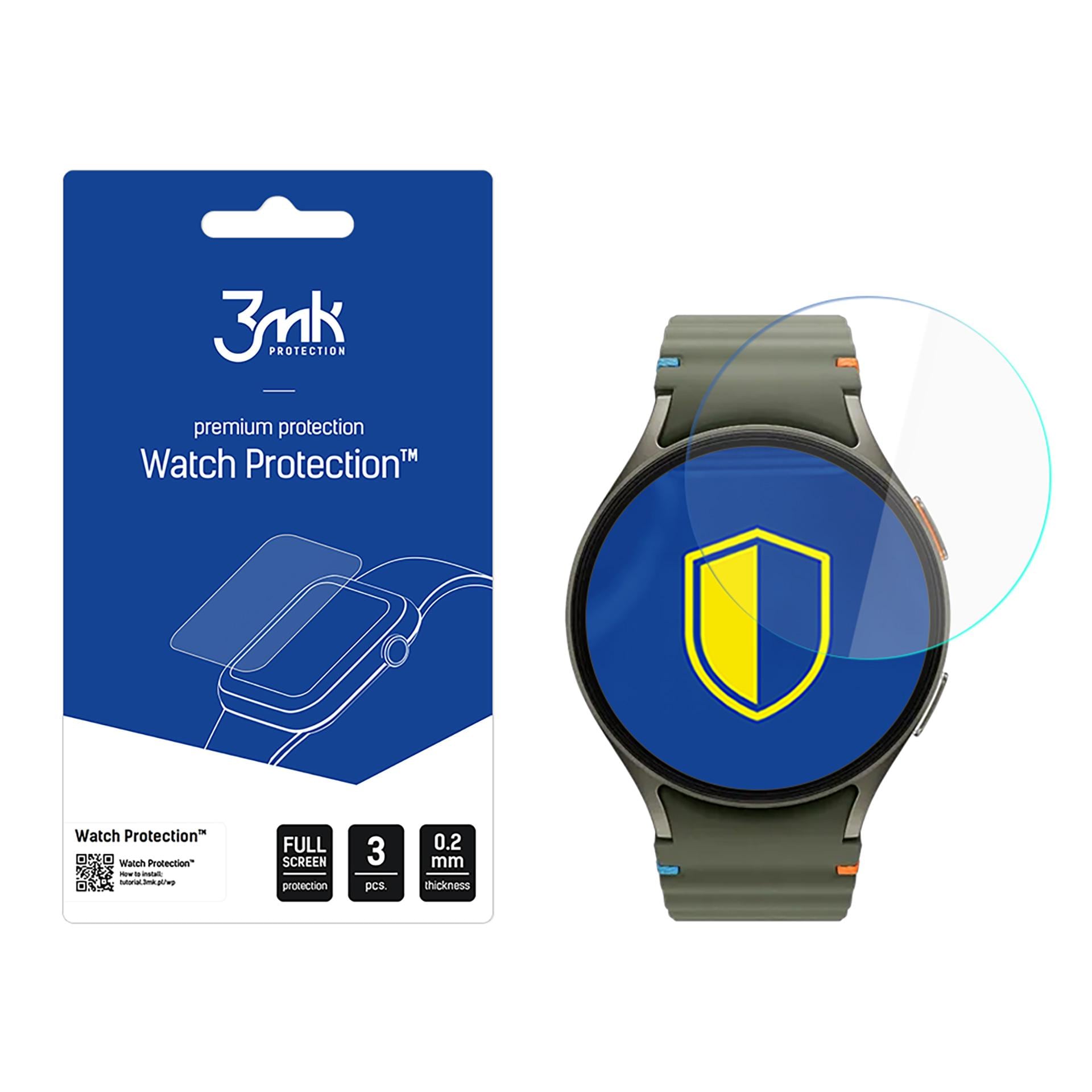 Skyddsglas i härdat glas (3mk) – FlexibleGlass för Samsung Galaxy Watch 7 (44 mm)