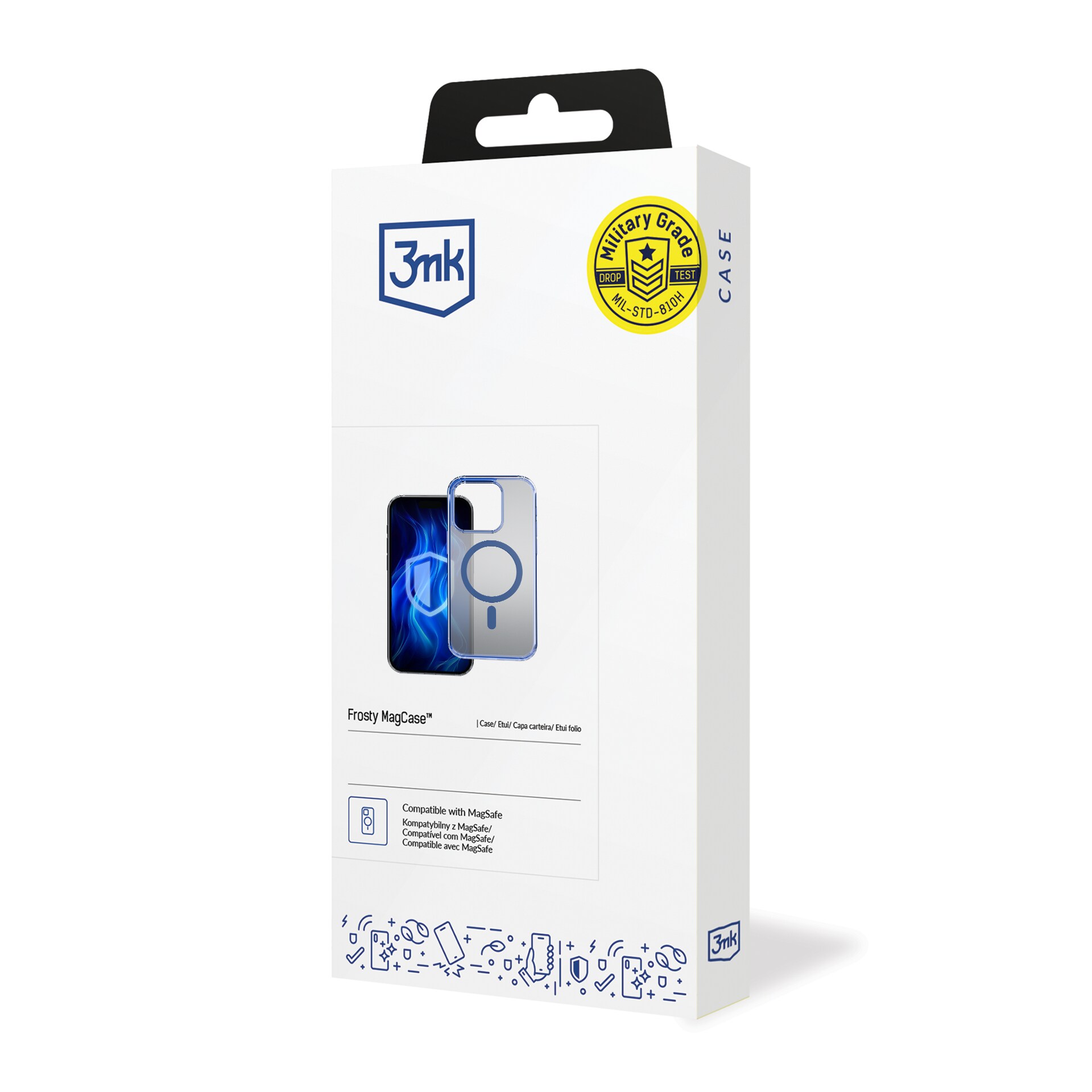 3mk Frosty MagCase blåt fodral för Apple iPhone 15 Pro Max – Blå