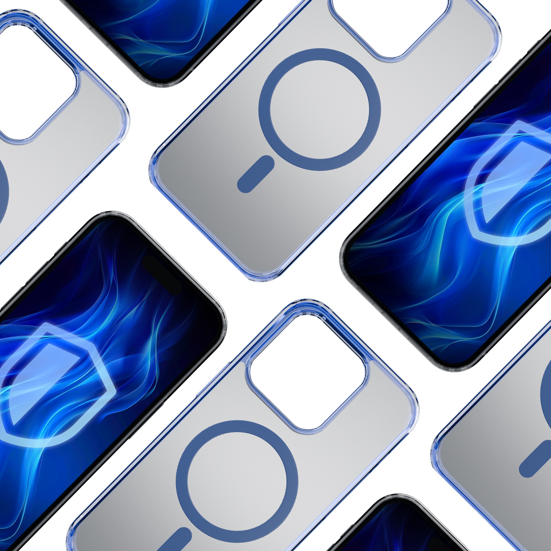 3mk Frosty MagCase Blå etui til Apple iPhone 16 Pro Max – Gennemsigtig