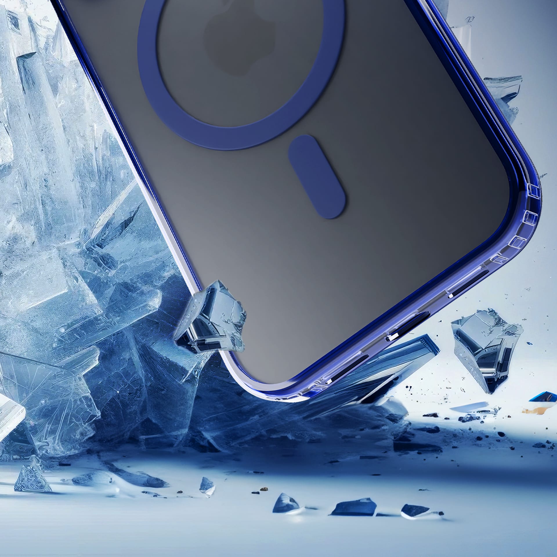 3mk Frosty MagCase Blå etui til Apple iPhone 16 Pro Max – Gennemsigtig