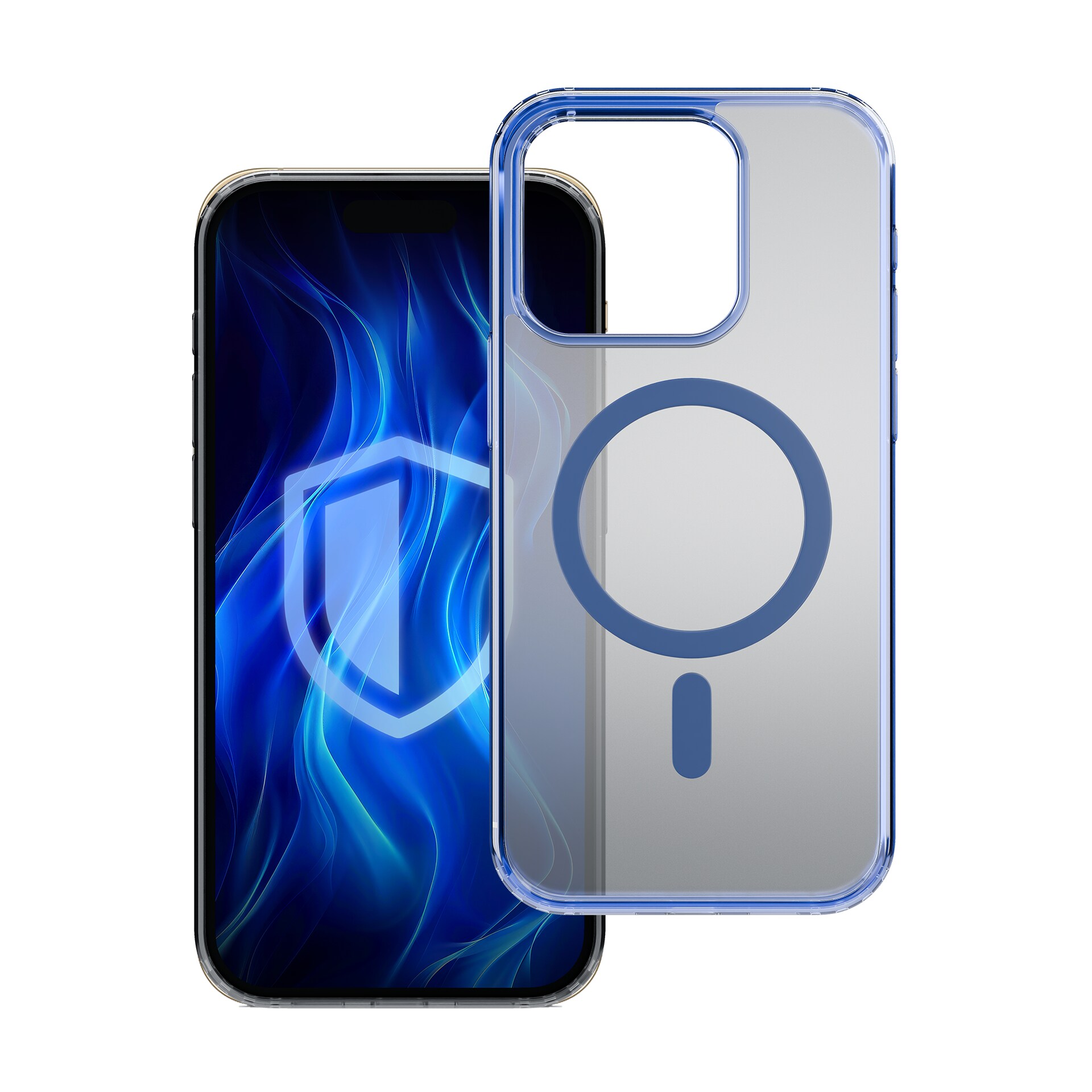 3mk Frosty MagCase Blå etui til Apple iPhone 16 Pro Max – Gennemsigtig