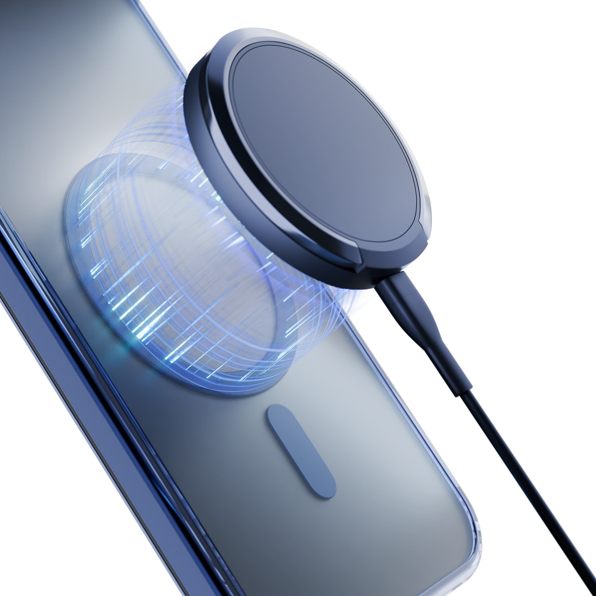 3mk Frosty MagCase Blå etui til Apple iPhone 16 Pro Max – Gennemsigtig