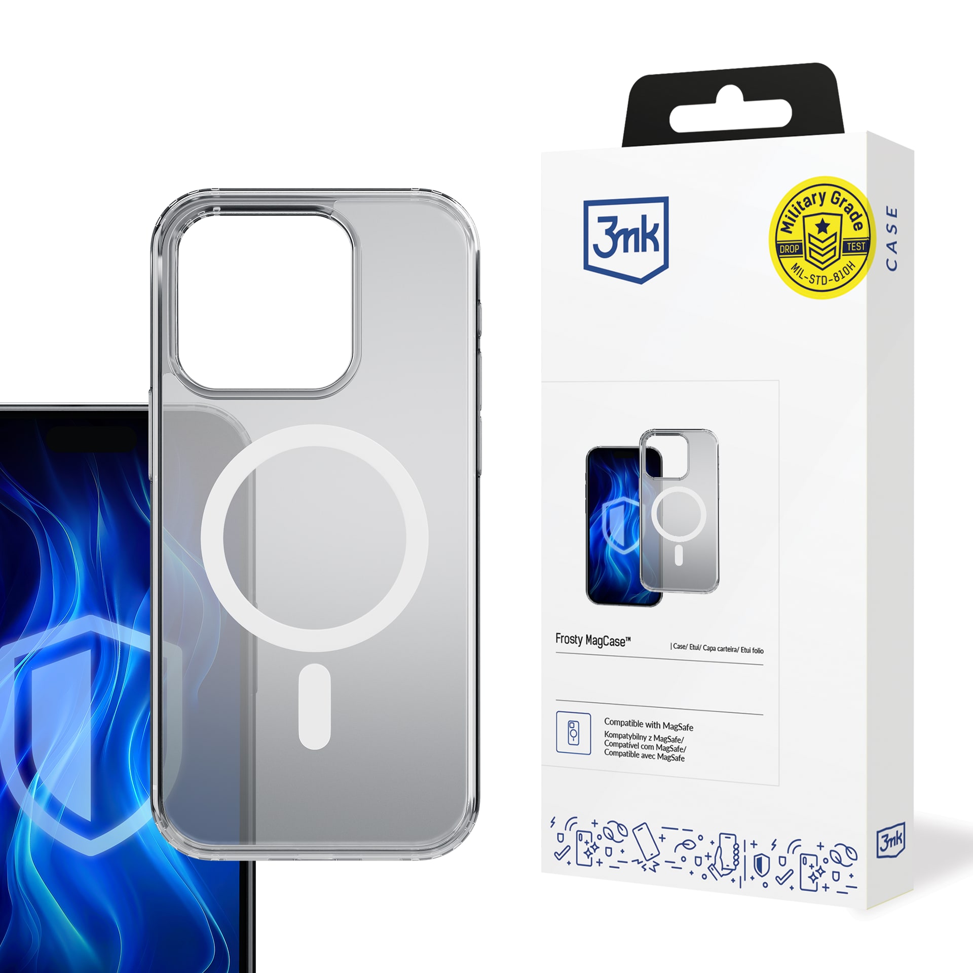 3mk Frosty MagCase vitt skal för Apple iPhone 14 Pro Max – vitt