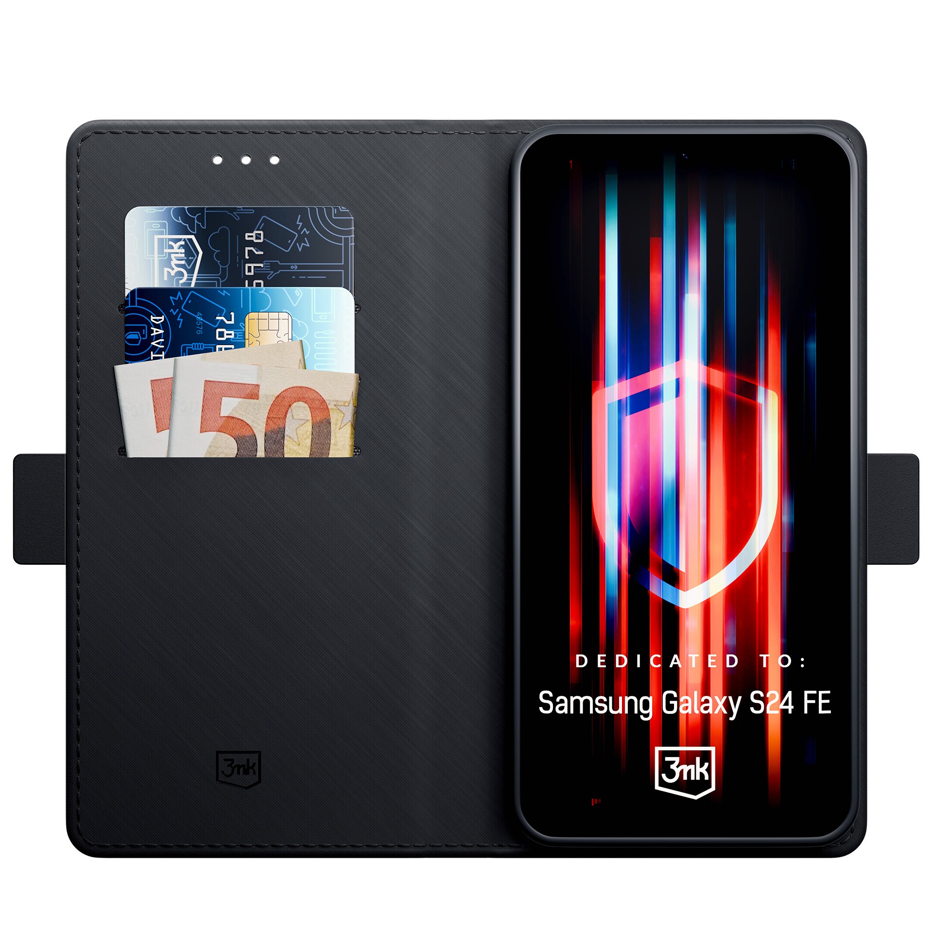 3mk-lommebog til Samsung Galaxy S24 FE – Sort