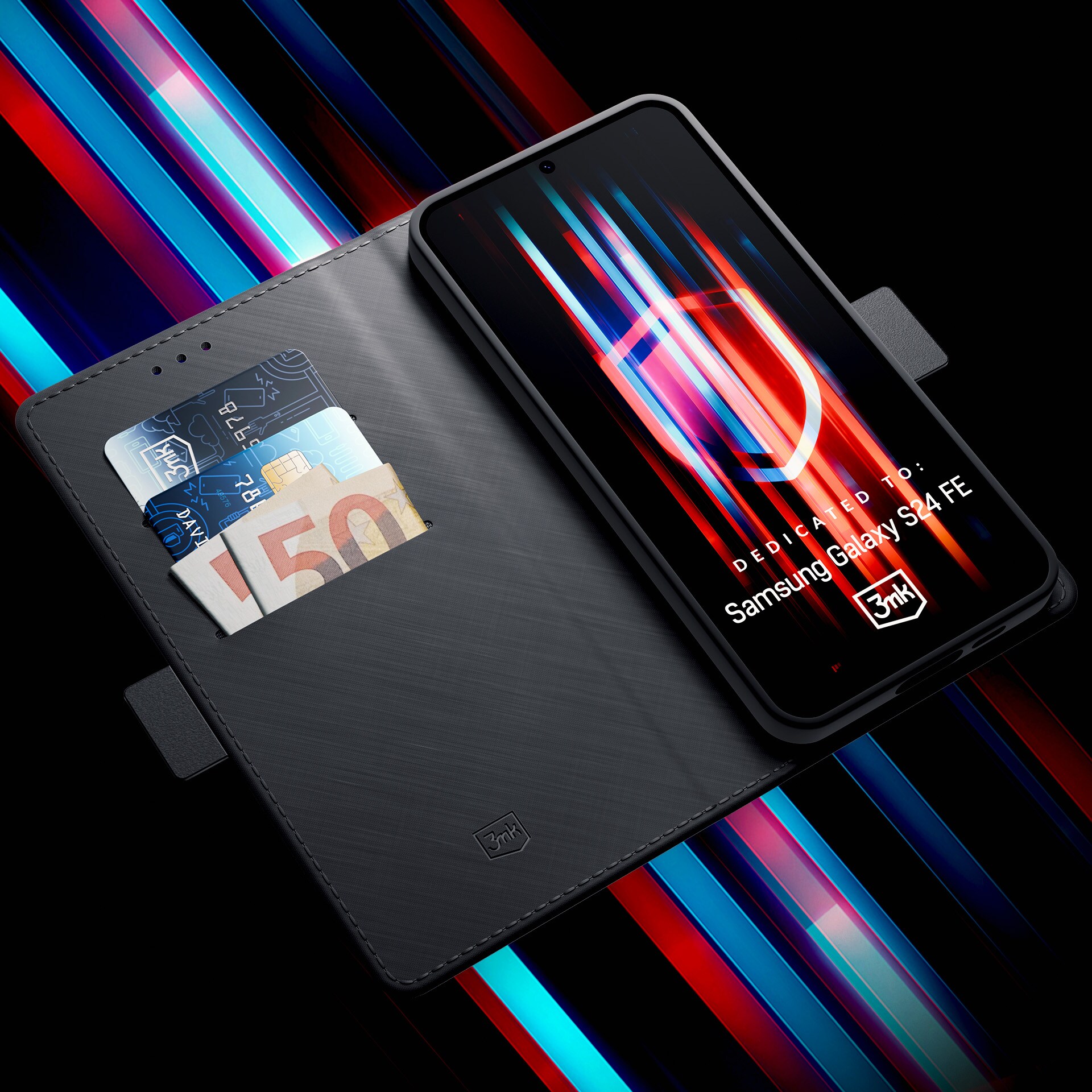 3mk-lommebog til Samsung Galaxy S24 FE – Sort