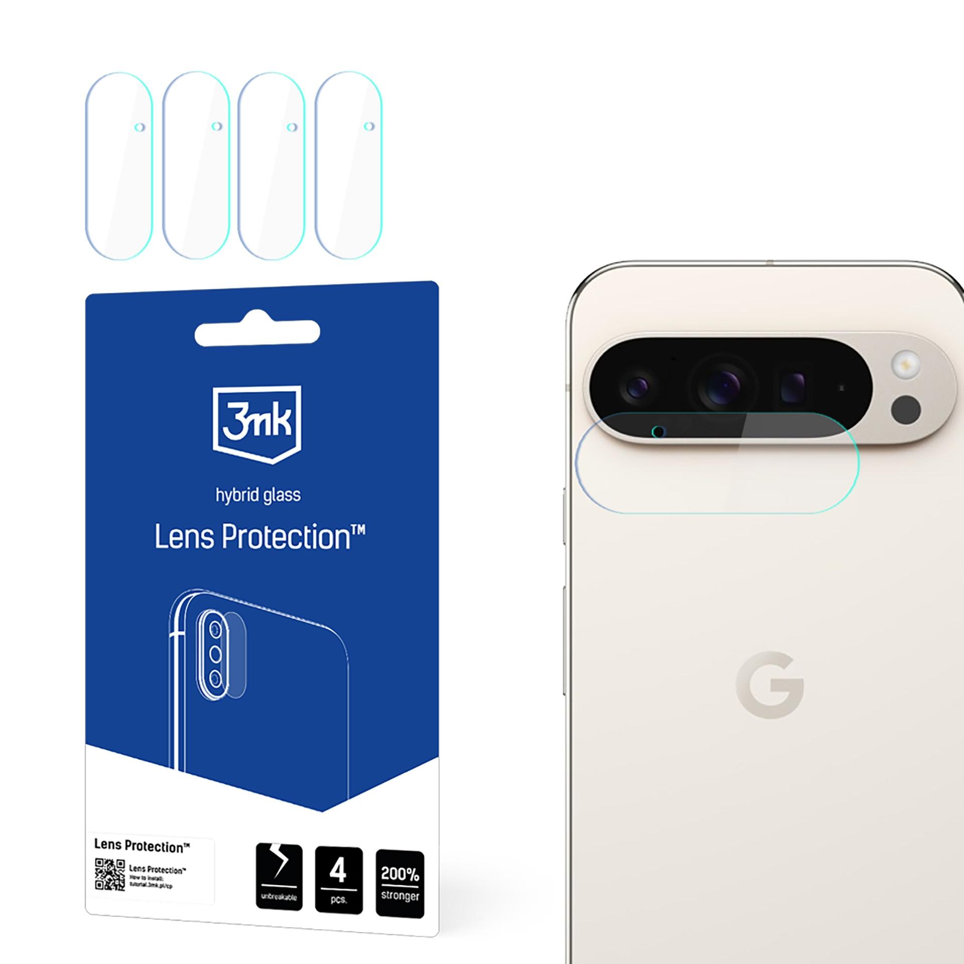 Hybridglas för kameralinser – 3mk-linsskydd för Google Pixel 9 Pro XL
