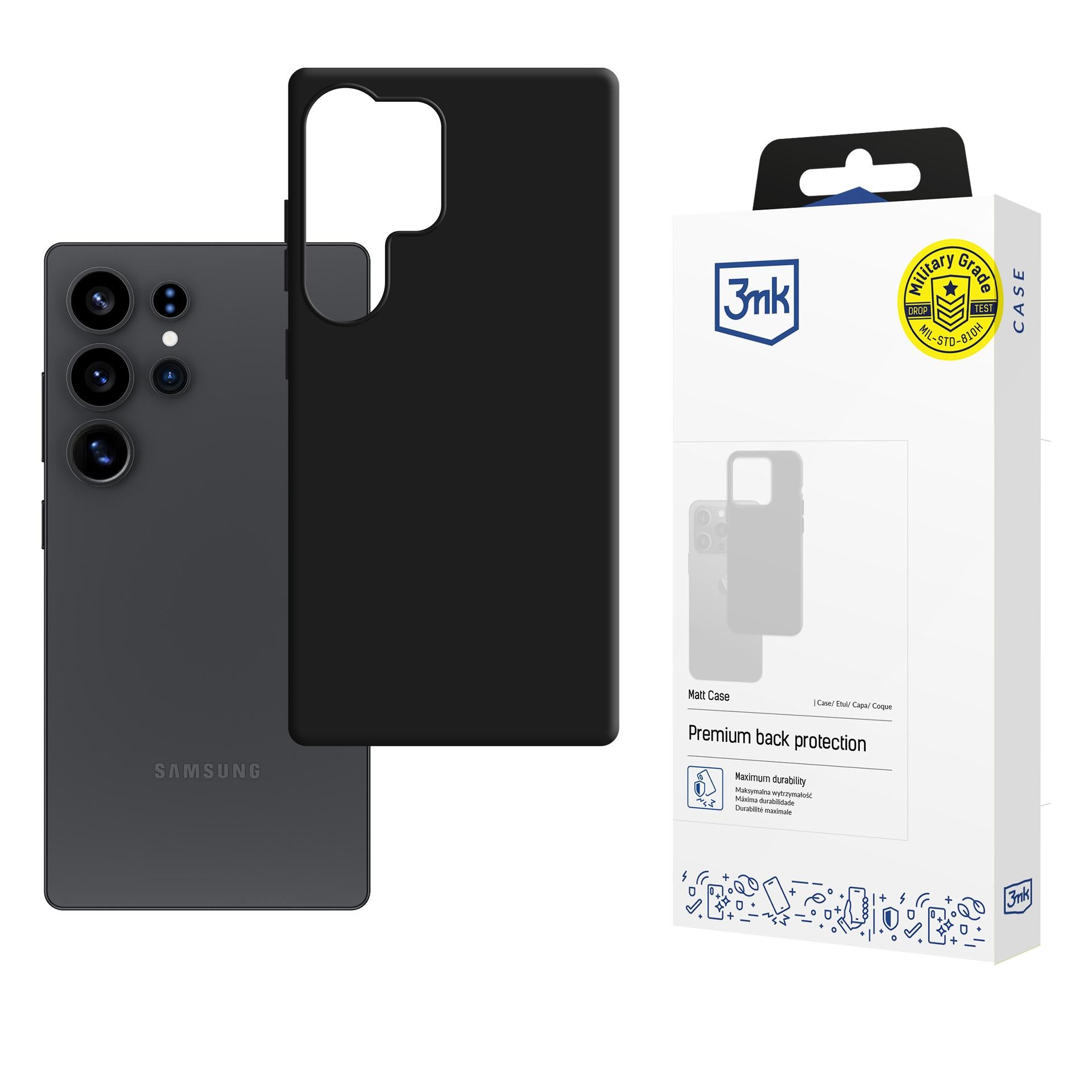 3mk matt skal till Samsung Galaxy S25 Ultra – Svart