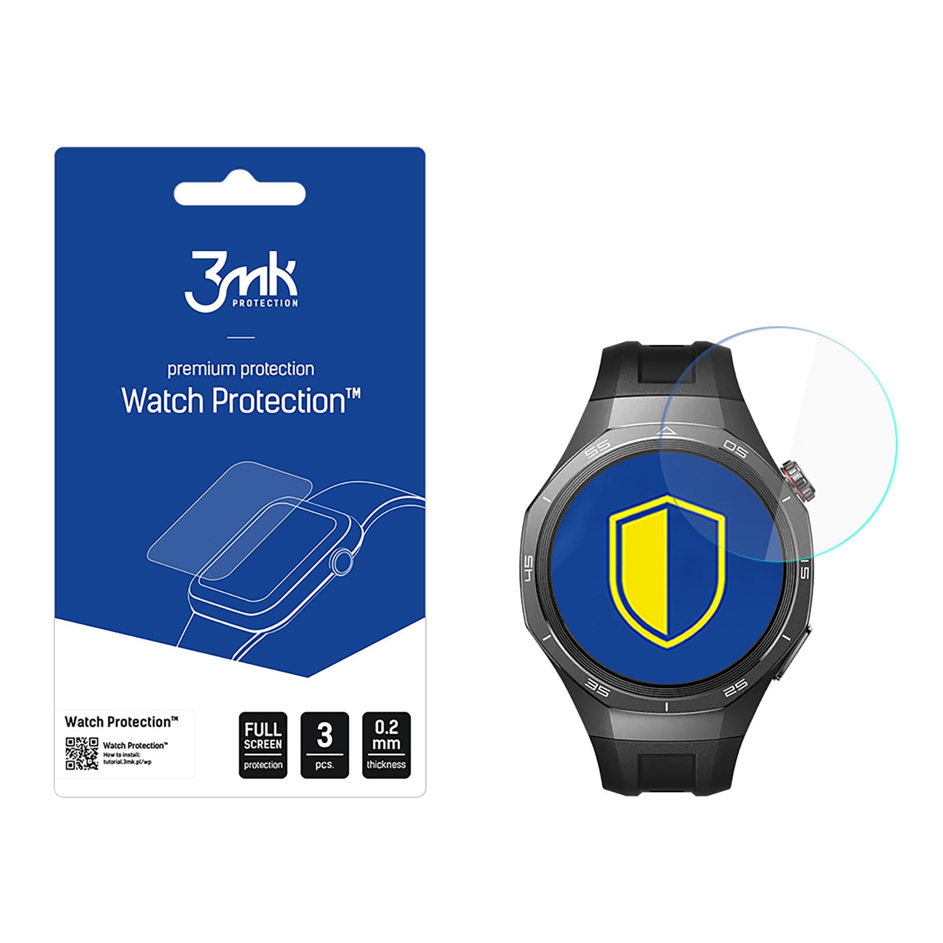 Hybrid Glass 3mk skärmskydd FlexibleGlass till Huawei Watch GT5 Pro 46 mm