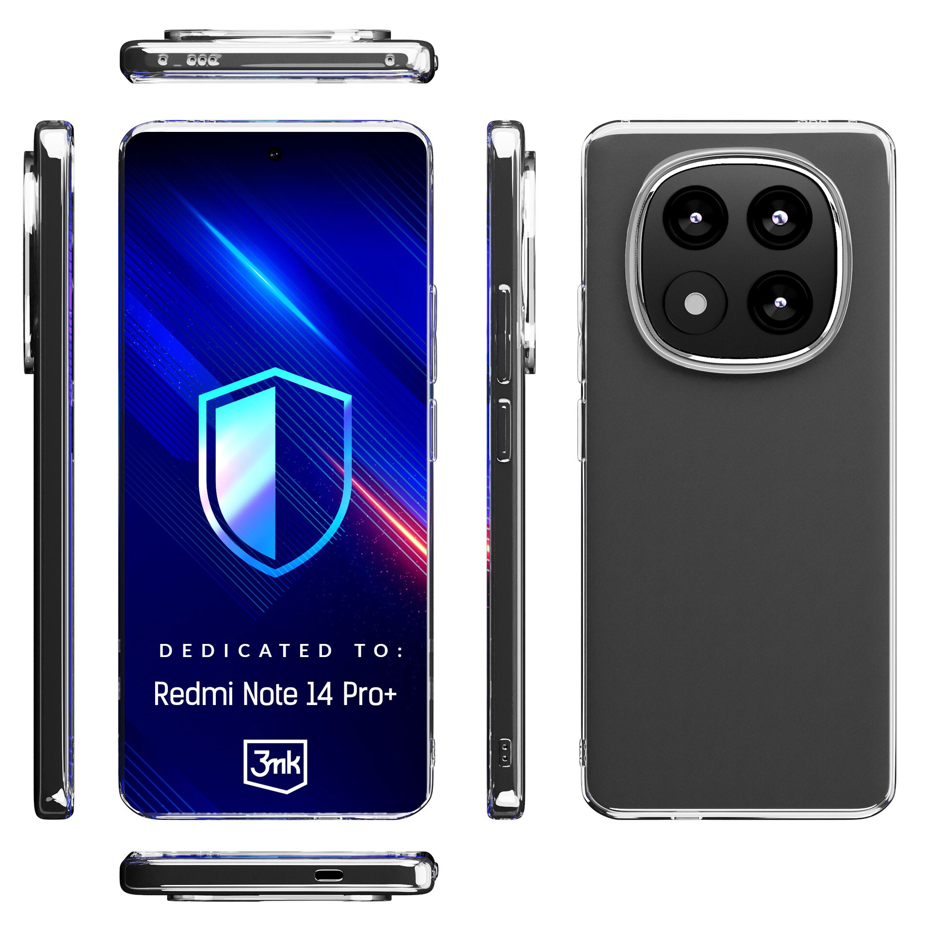 3mk gennemsigtigt cover til Xiaomi Redmi Note 14 Pro+ – gennemsigtigt