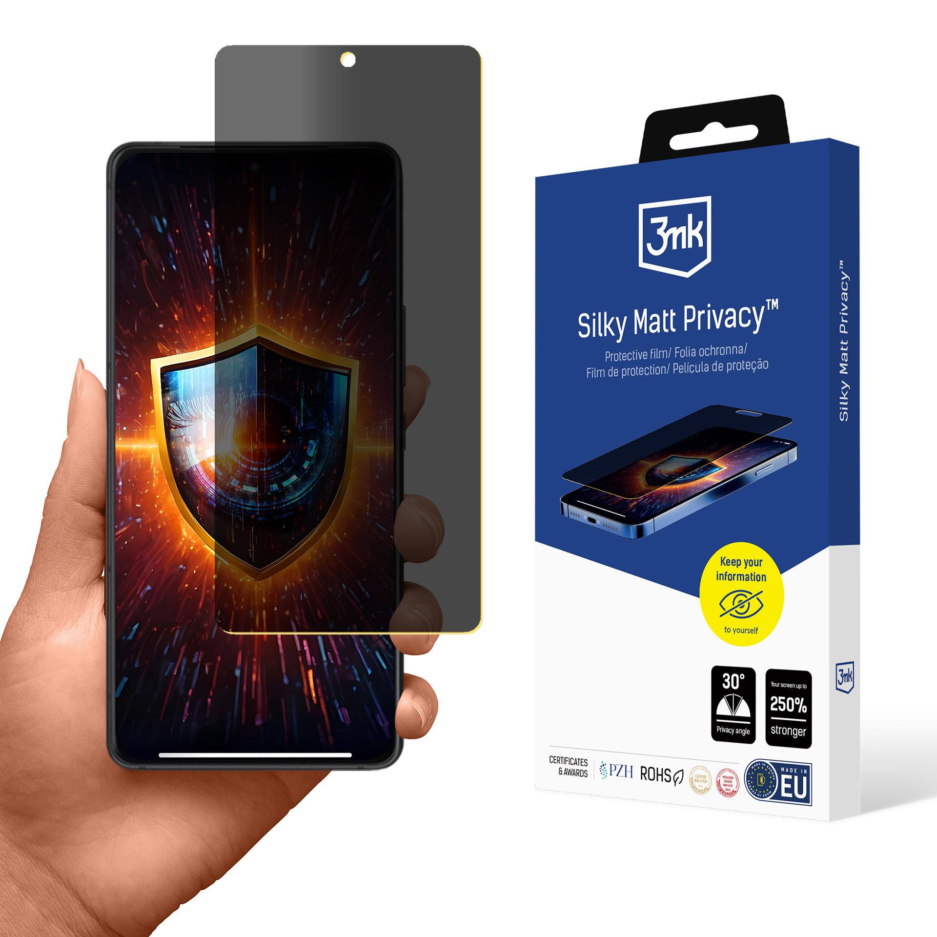 3mk Silky Matt Privacy™ – matt skärmskydd med insynsskydd för Asus ROG Phone 9 / 9 Pro