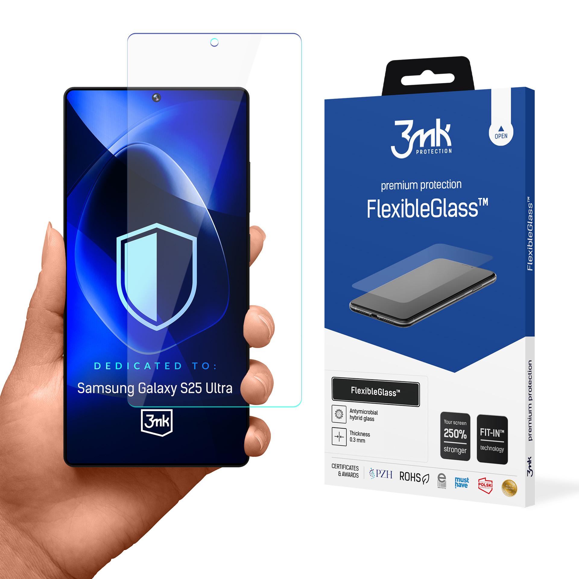 Hybridglas 3mk FlexibleGlass till Samsung Galaxy S25 Ultra
