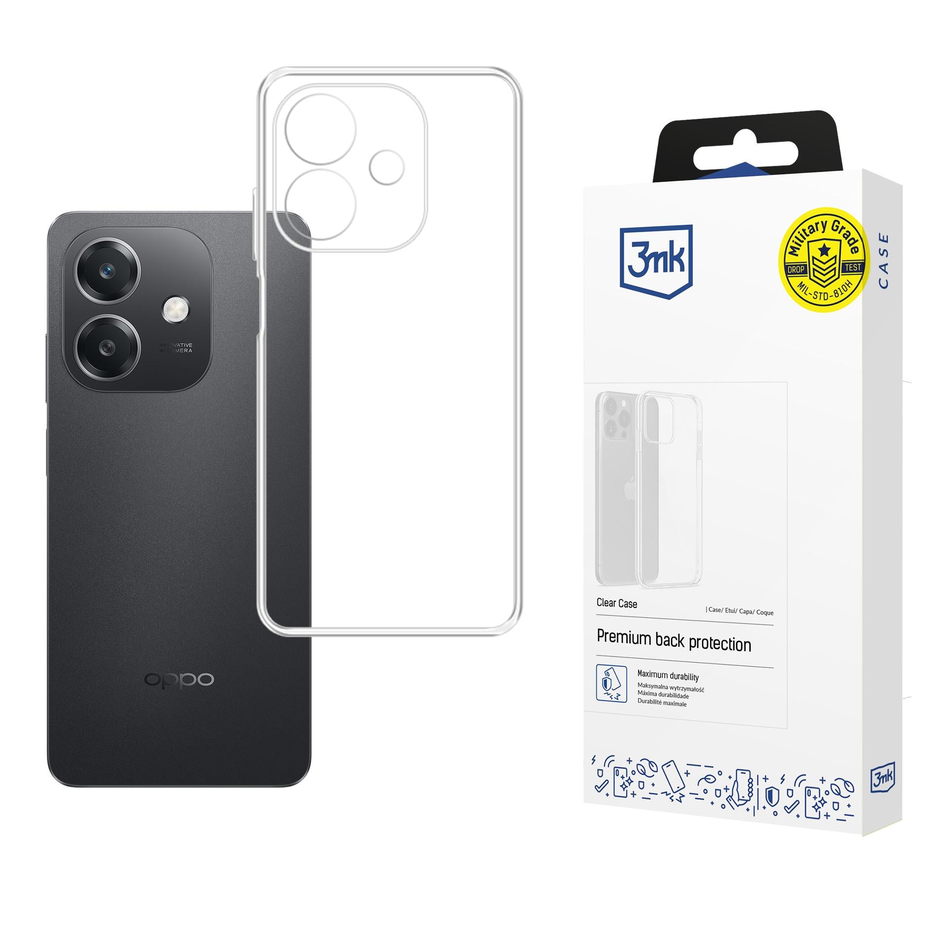 3mk genomskinligt skal för Oppo A40 / A40M / A3 4G – transparent