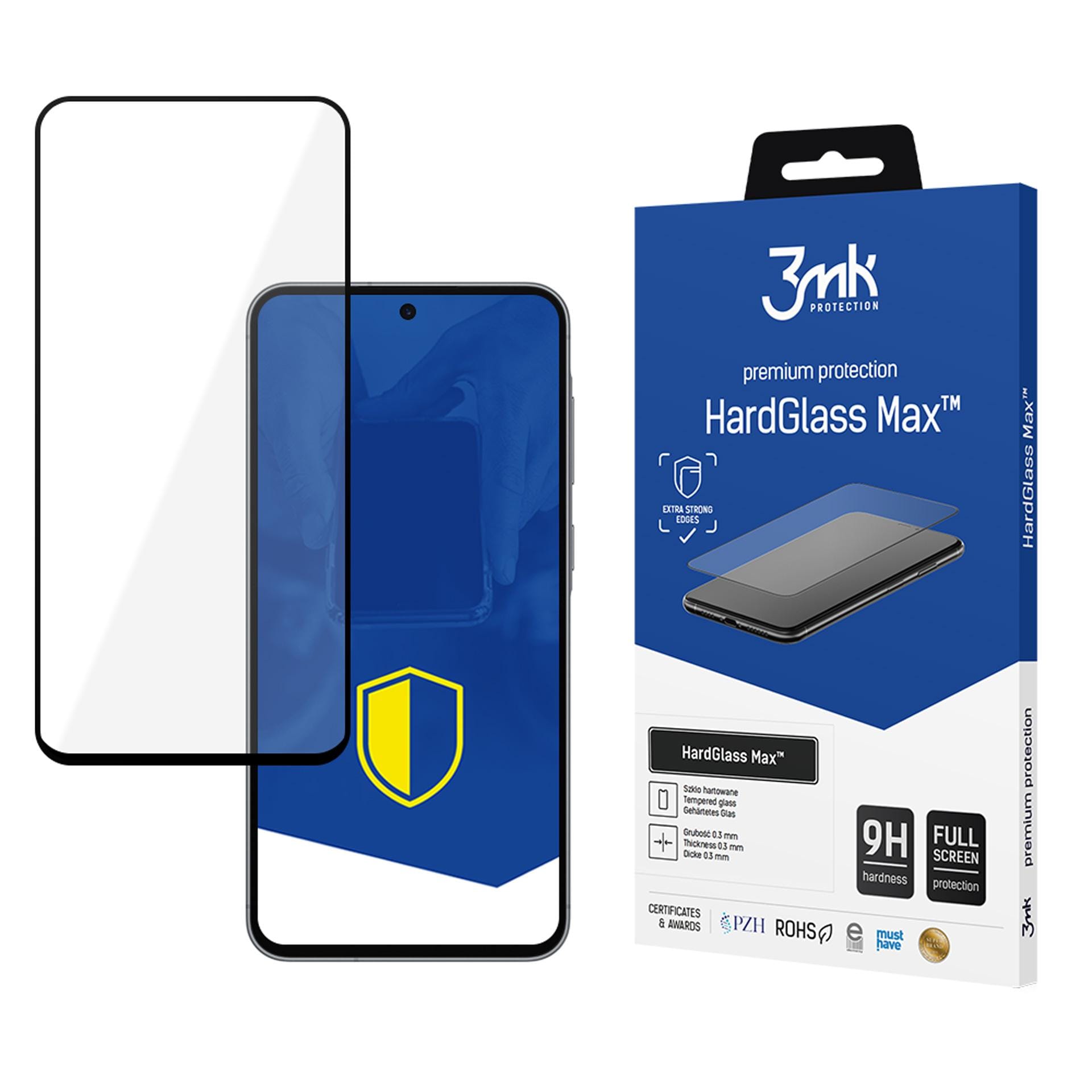 Heltäckande härdat glas 3mk HardGlass Max Black till Samsung Galaxy A36 / A56