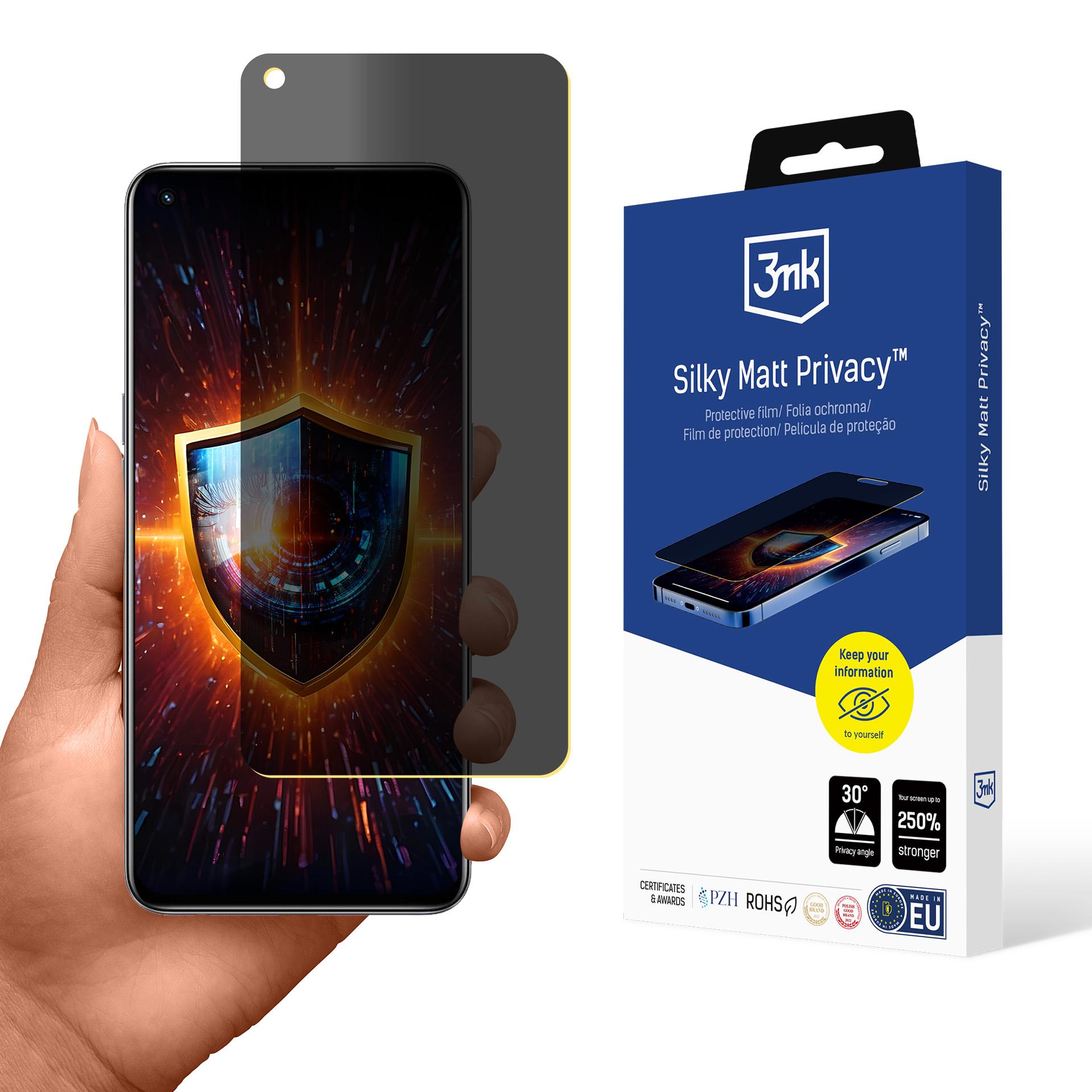 Realme GT Master 3mk Silky Matt skärmskydd med integritetsskydd