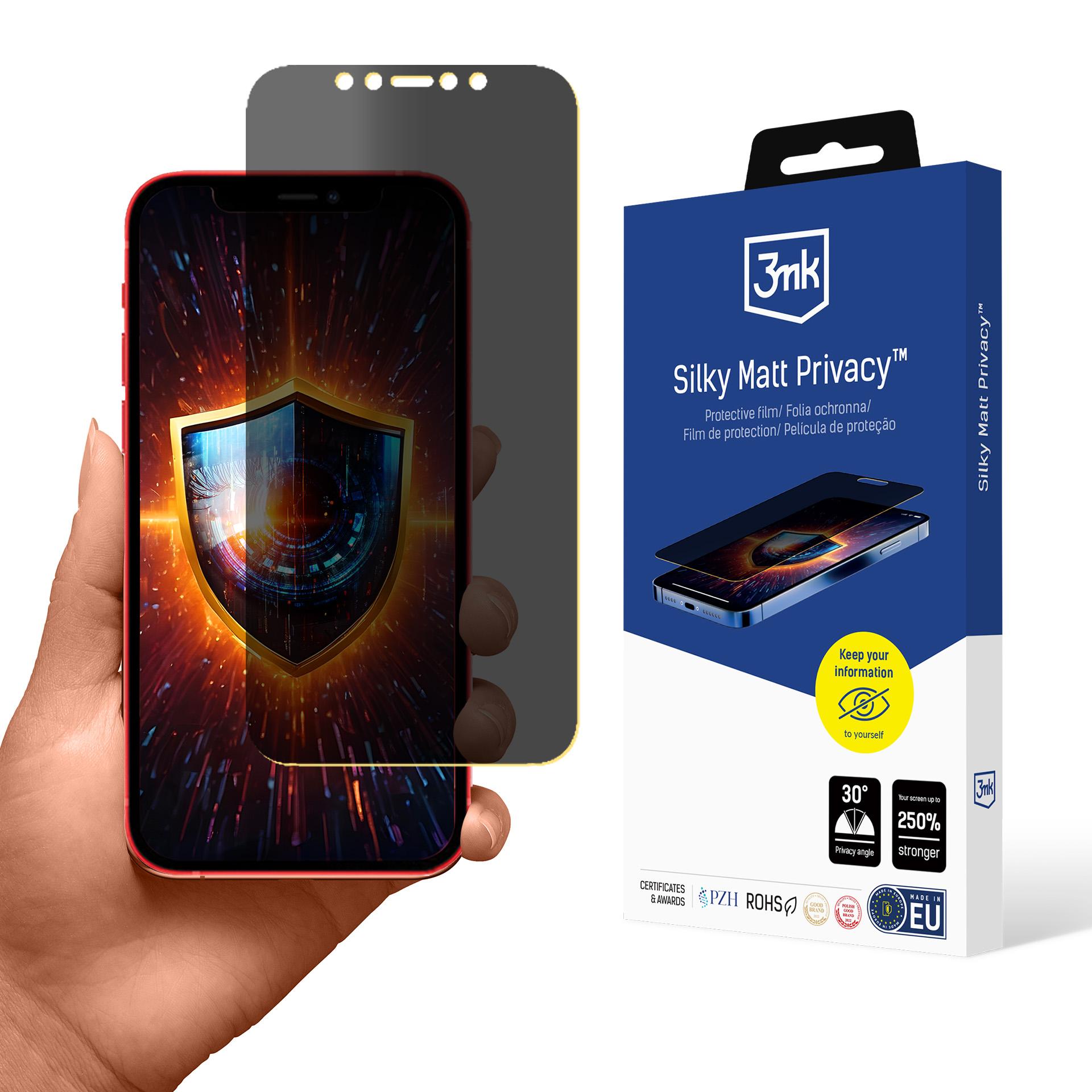 Sekretessskyddsfilm 3mk Silky Matt Privacy för Apple iPhone 12