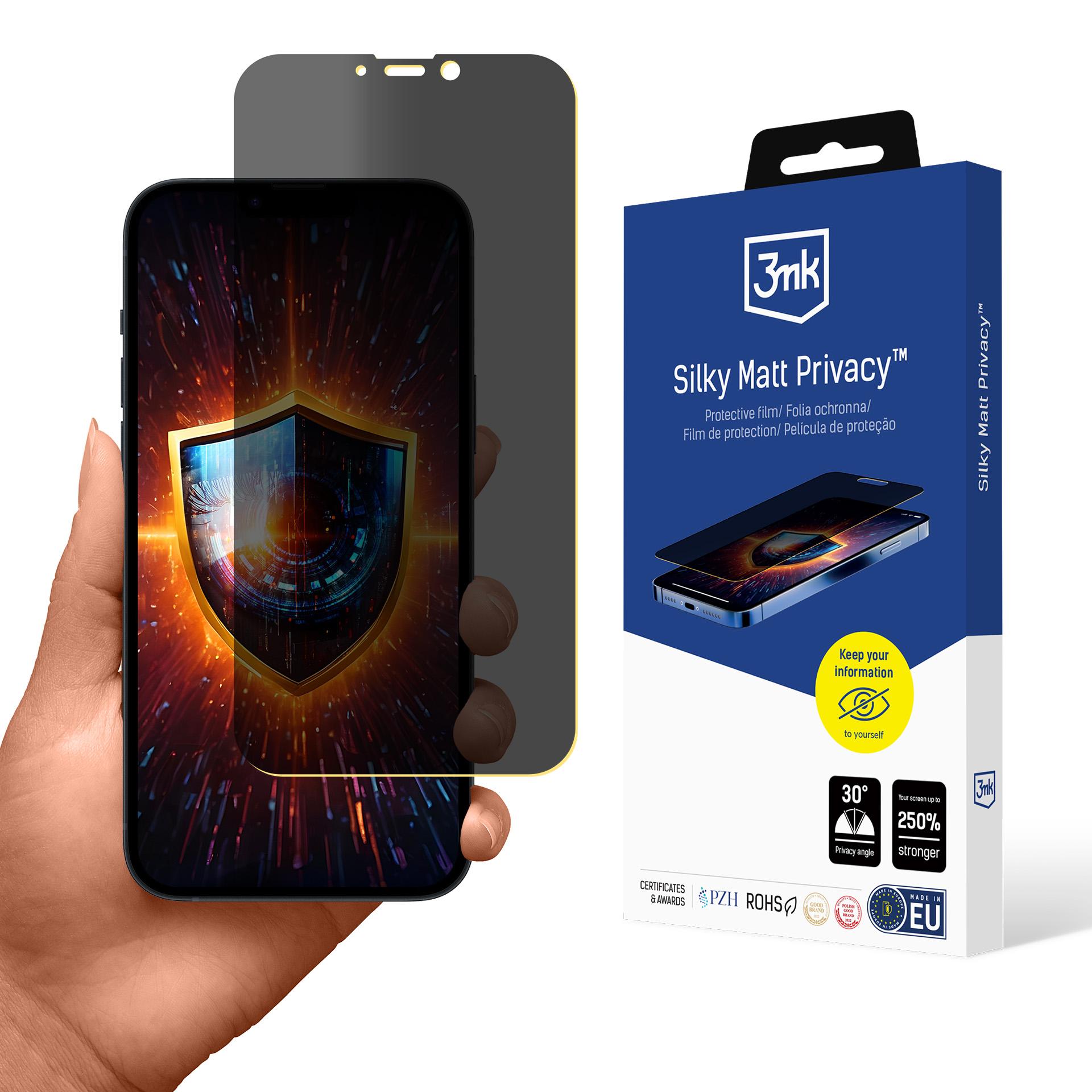 Sekretessskyddsfilm, matt 3mk Silky Matt Privacy för Apple iPhone 14 Plus