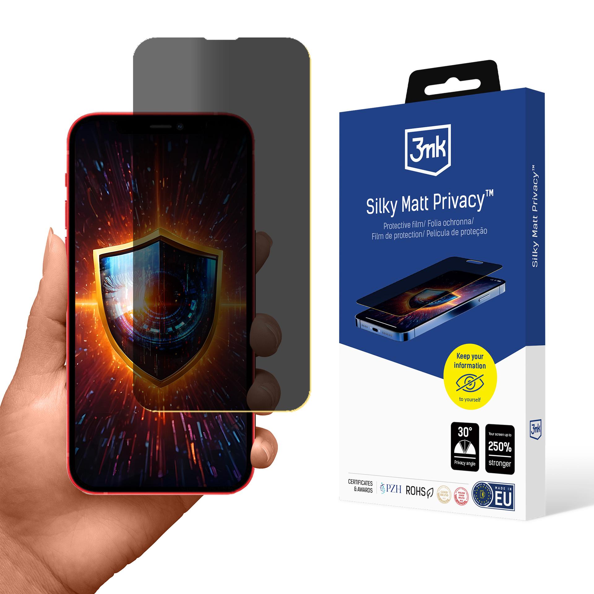 Sekretessskyddsfilm, matt 3mk Silky Matt Privacy för Apple iPhone 13