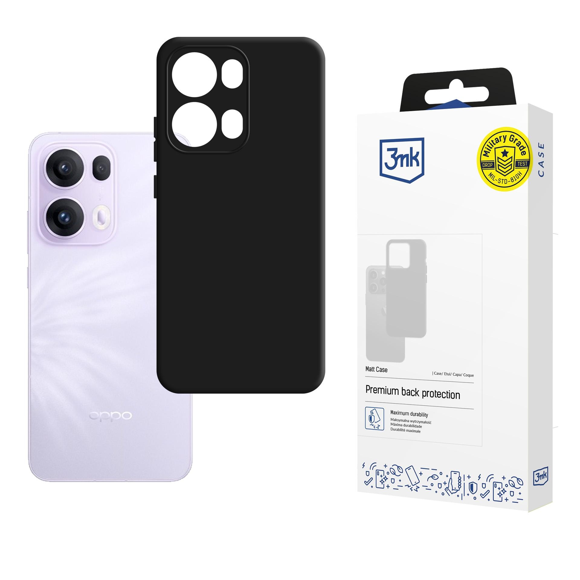 3mk matt skal till Oppo Reno 13 Pro – svart