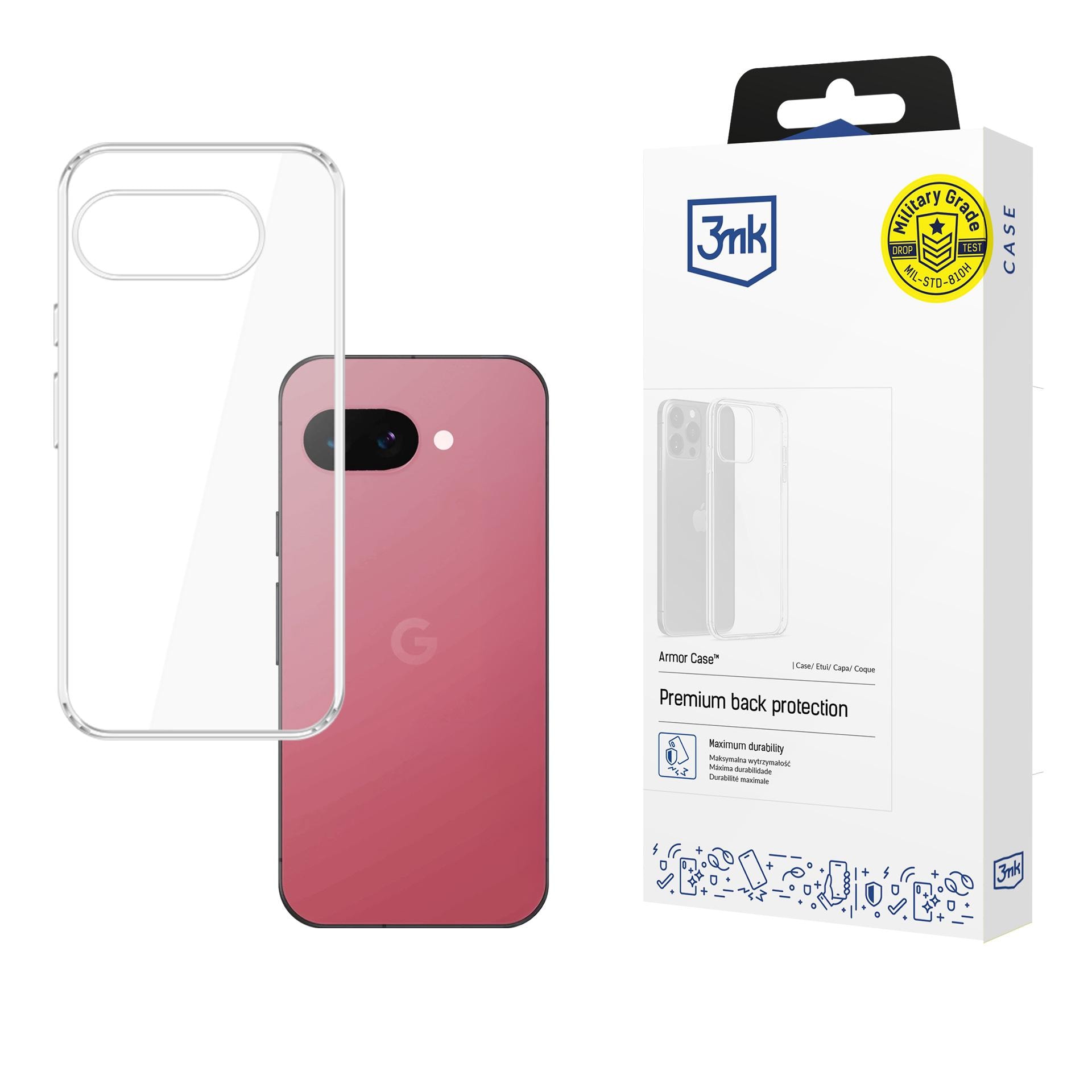 3mk Armor-skal till Google Pixel 9A – genomskinligt