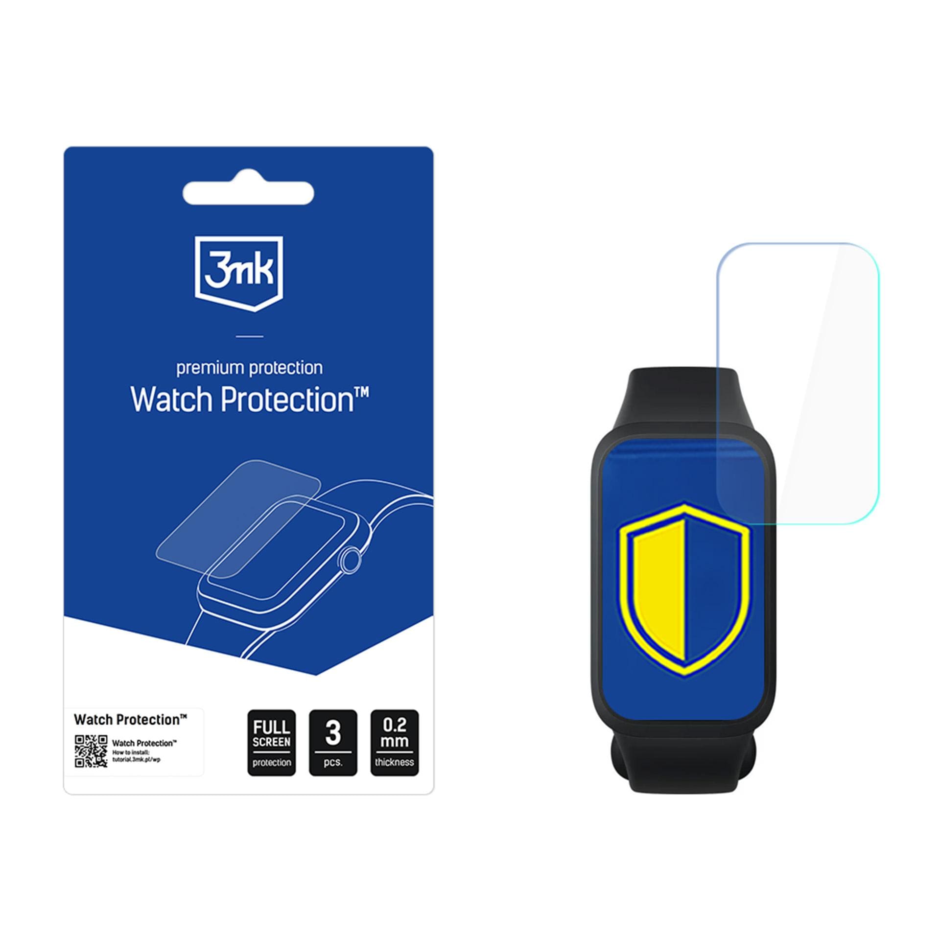 Skärmskyddsglas för smartklocka 3mk Watch Protection FlexibleGlass till Xiaomi Smart Band 9 Active